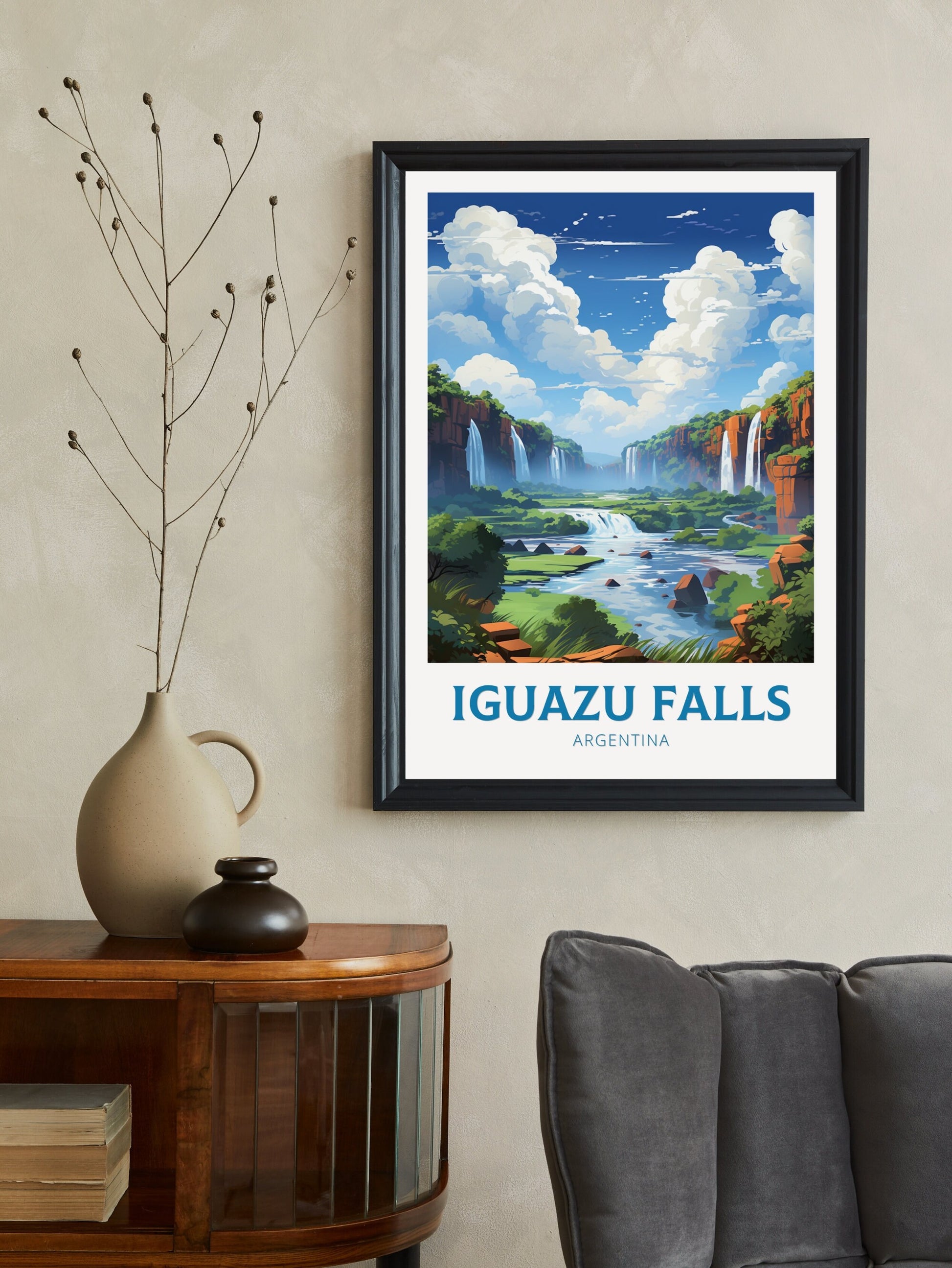 Iguazu Falls Travel Poster | Iguazu Falls Illustration | Iguazu Falls Wall Art | Iguazu Falls Poster | Iguazu Falls Art Poster | ID 191