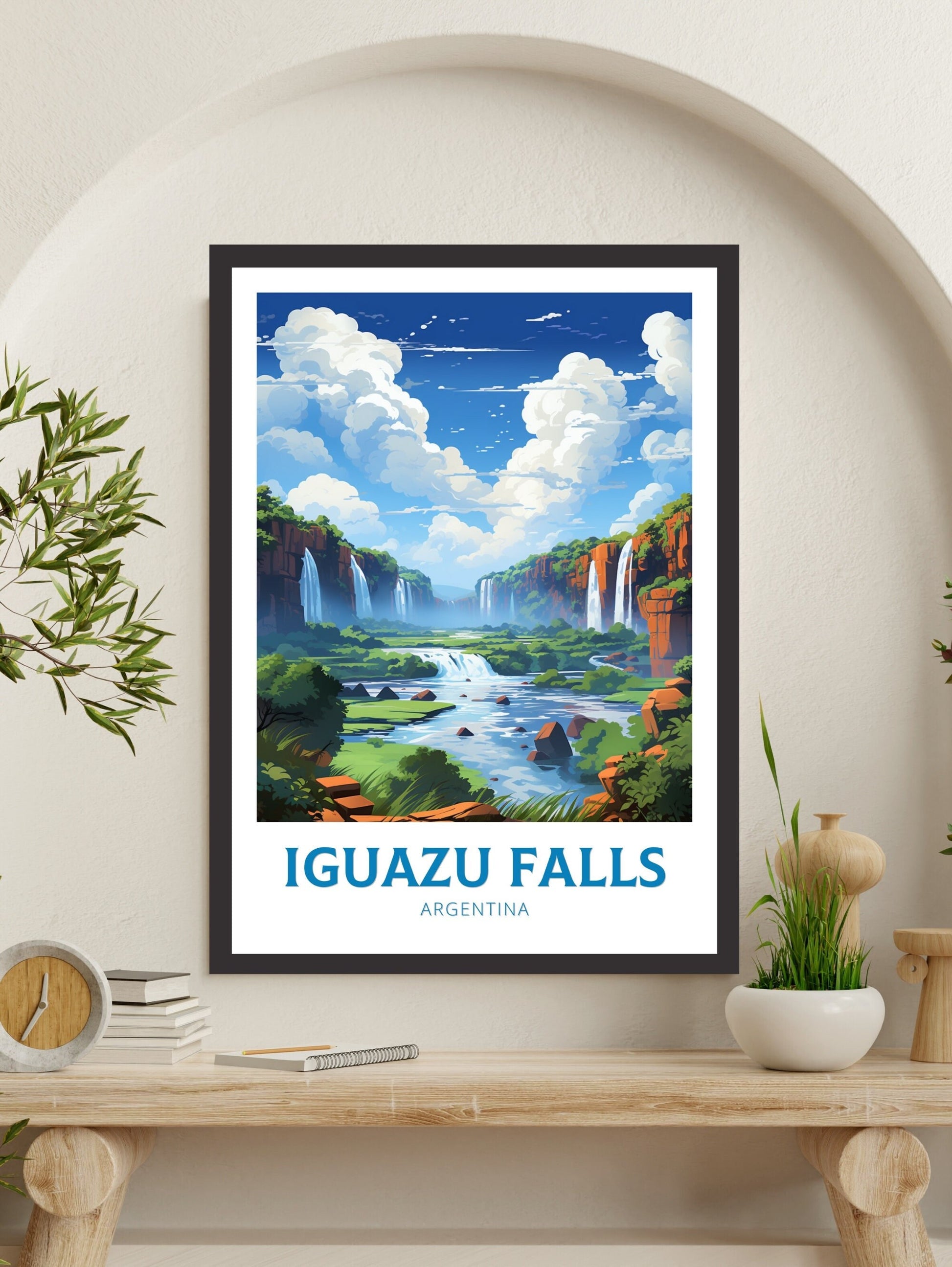 Iguazu Falls Travel Poster | Iguazu Falls Illustration | Iguazu Falls Wall Art | Iguazu Falls Poster | Iguazu Falls Art Poster | ID 191
