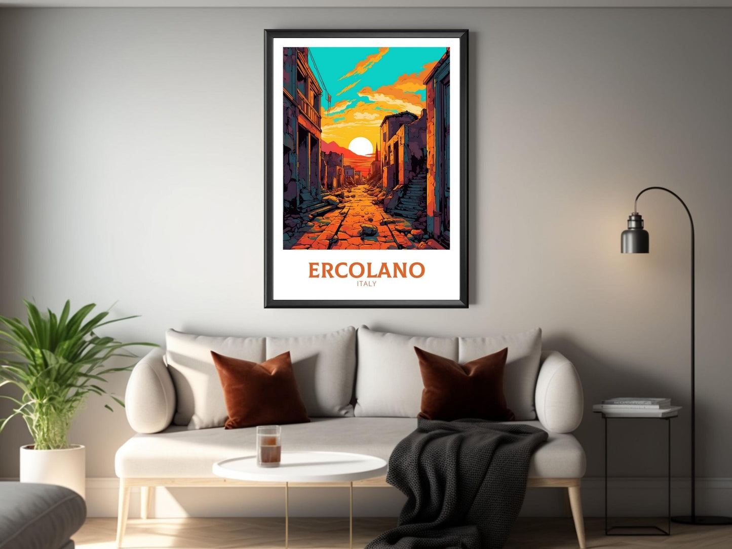 Ercolano Travel Print | Ercolano Travel Poster | Ercolano Illustration | Ercolano Wall Art | Italy Poster | Ercolano Italy Décor | ID 488