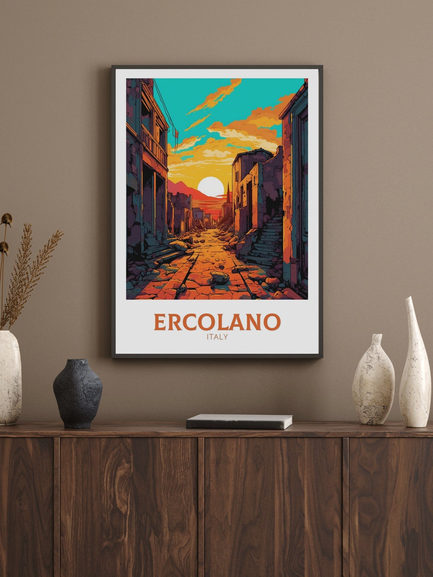 Ercolano Travel Print | Ercolano Travel Poster | Ercolano Illustration | Ercolano Wall Art | Italy Poster | Ercolano Italy Décor | ID 488
