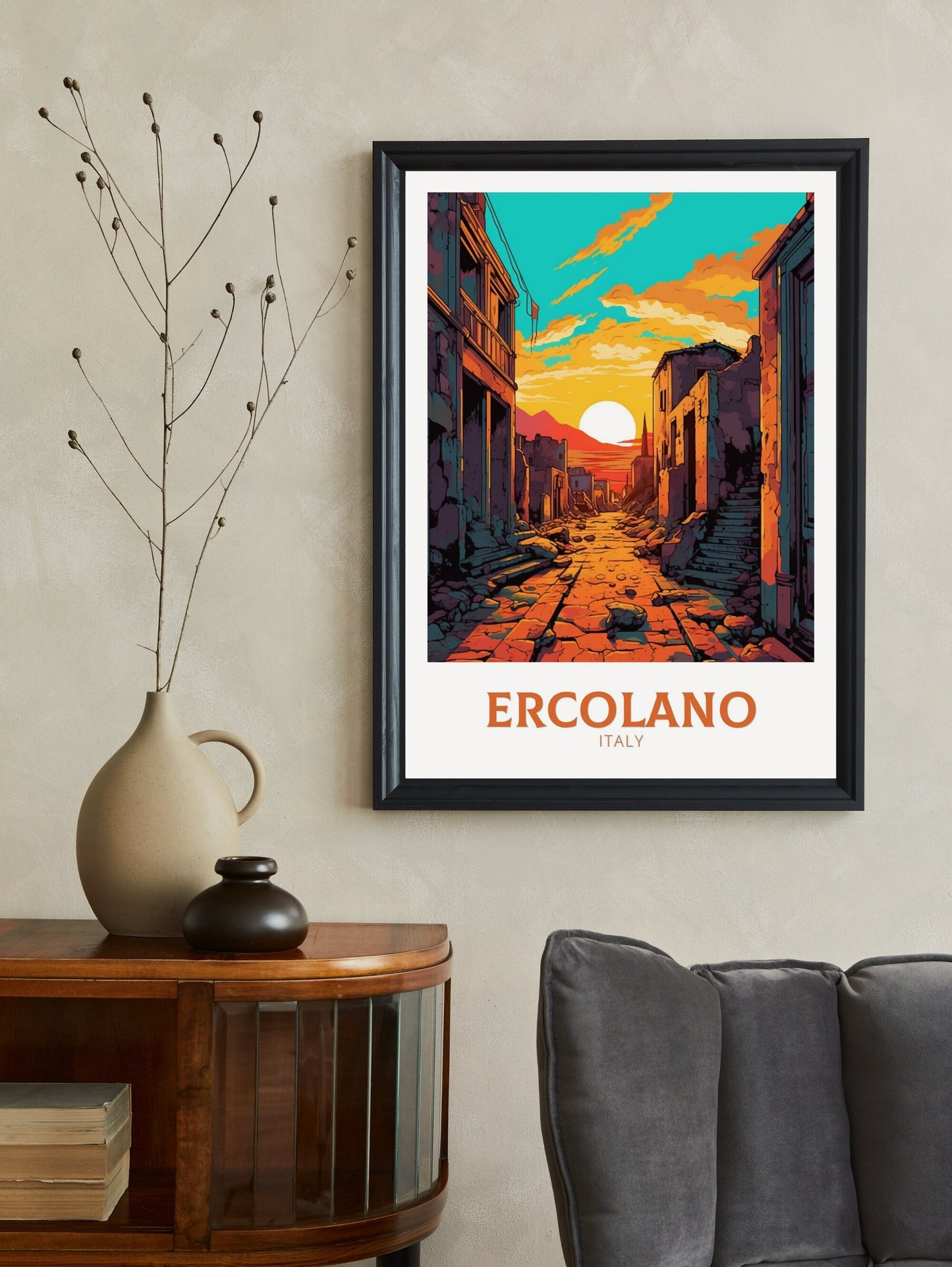 Ercolano Travel Print | Ercolano Travel Poster | Ercolano Illustration | Ercolano Wall Art | Italy Poster | Ercolano Italy Décor | ID 488