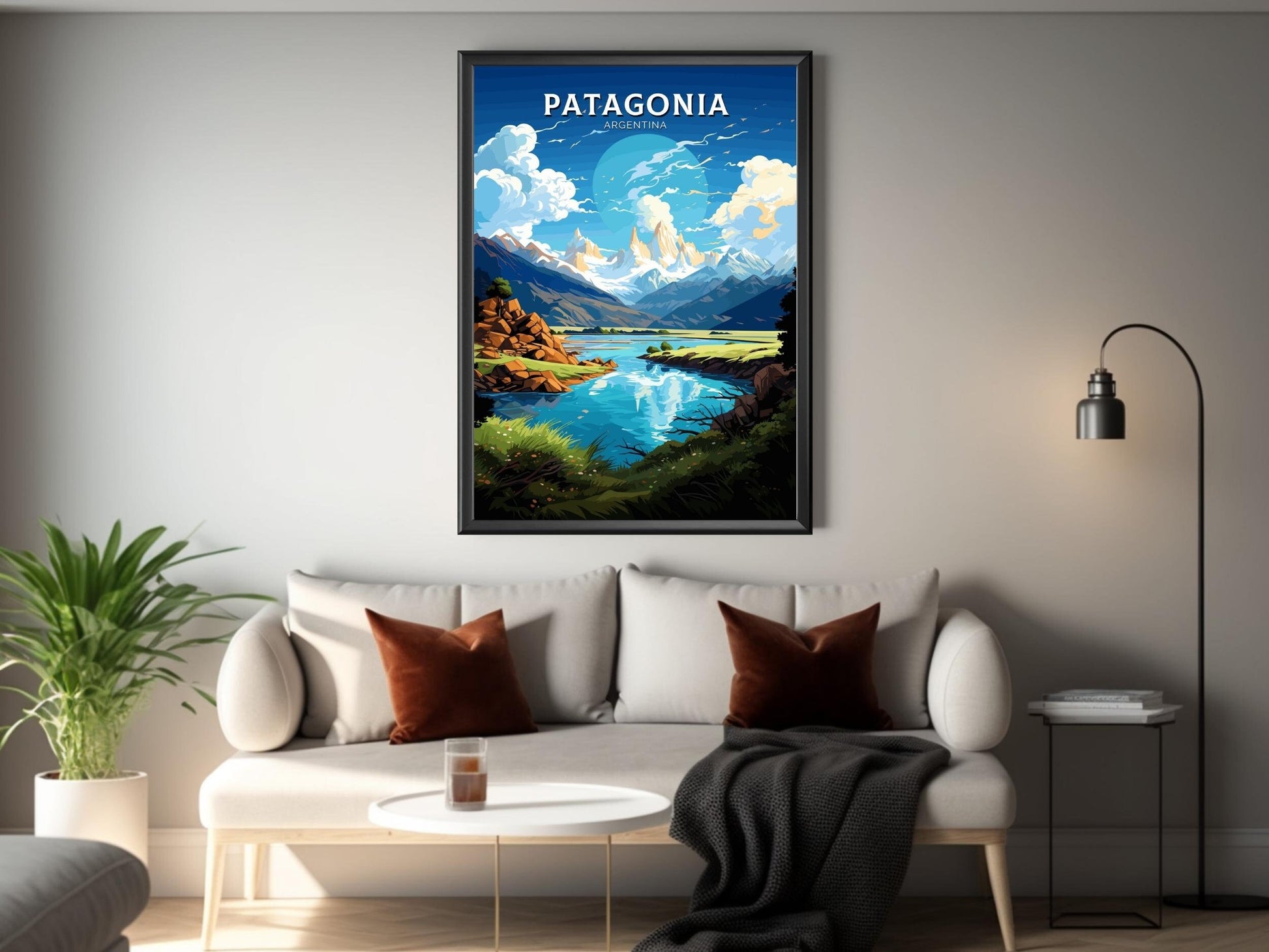 Patagonia Travel Print | Patagonia Poster | Patagonia Design | Patagonia Wall Art | Patagonia Painting | Argentina Poster | ID 493