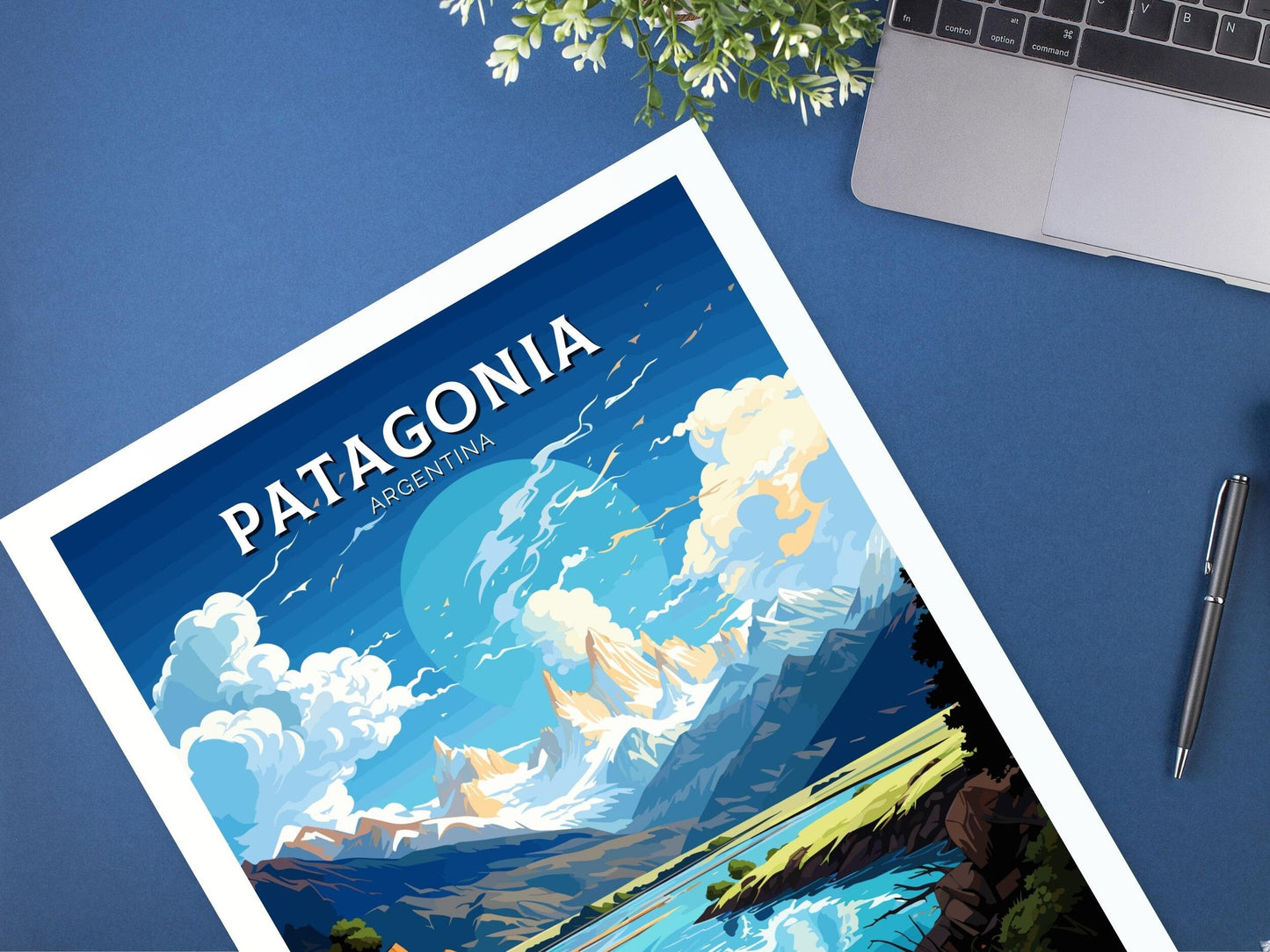Patagonia Travel Print | Patagonia Poster | Patagonia Design | Patagonia Wall Art | Patagonia Painting | Argentina Poster | ID 493