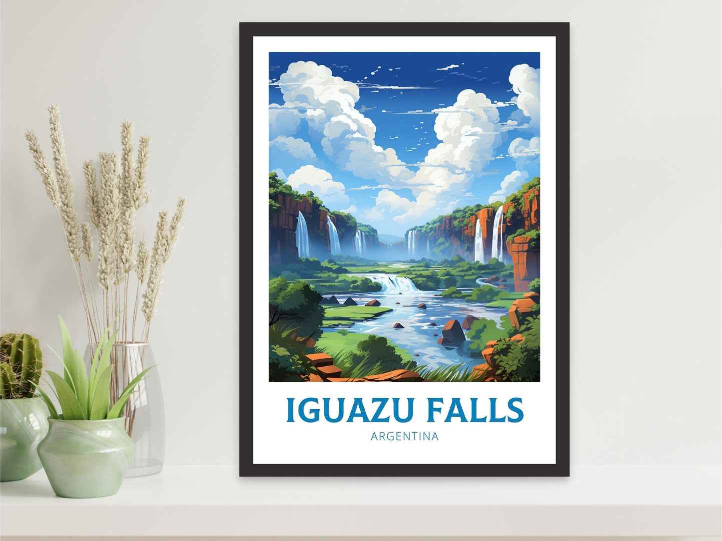 Iguazu Falls Travel Poster | Iguazu Falls Illustration | Iguazu Falls Wall Art | Iguazu Falls Poster | Iguazu Falls Art Poster | ID 191