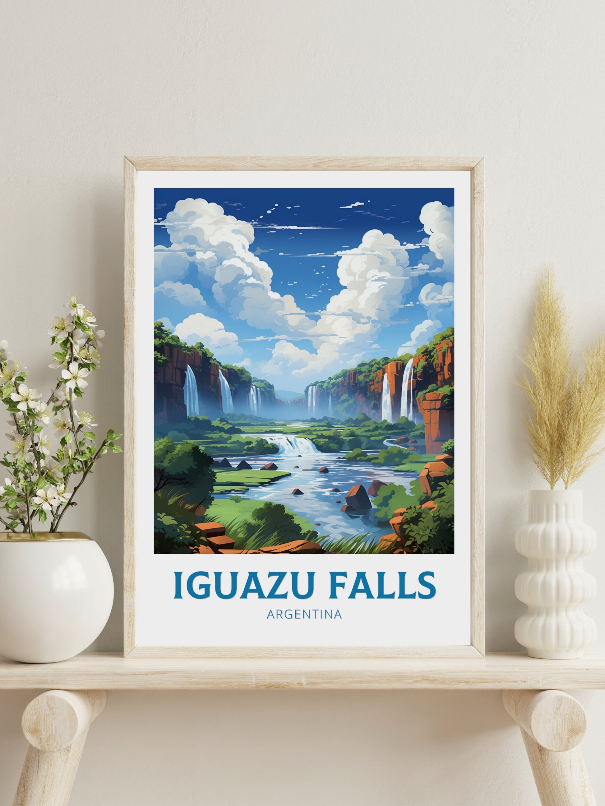 Iguazu Falls Travel Poster | Iguazu Falls Illustration | Iguazu Falls Wall Art | Iguazu Falls Poster | Iguazu Falls Art Poster | ID 191