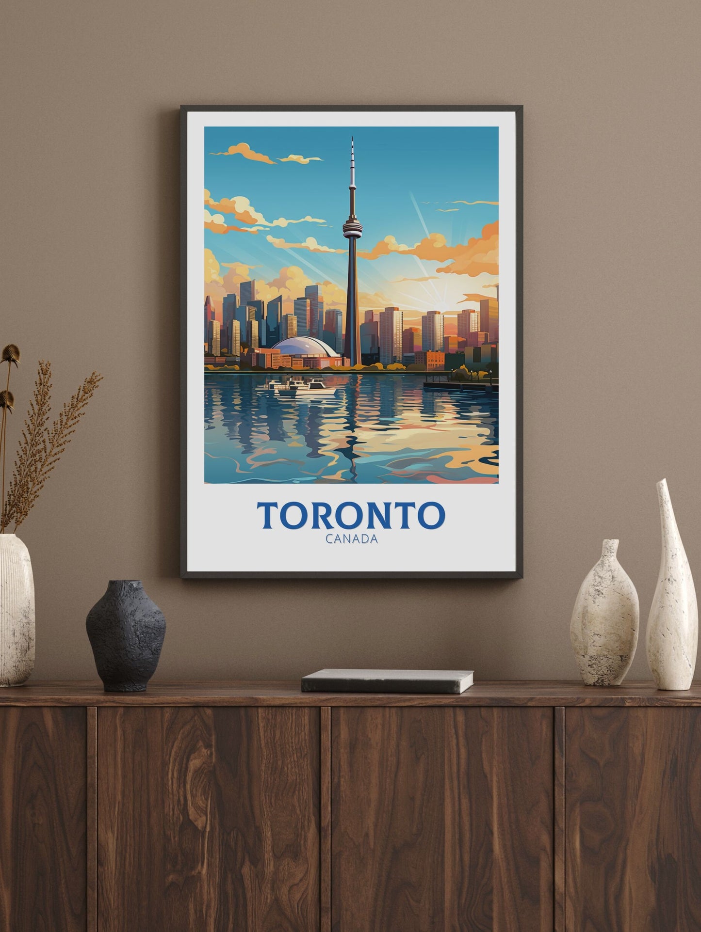 Toronto Travel Print | Toronto Poster | Illustration | Toronto Art | Toronto Wall Art | City Landscape | Canada Print | ID 545