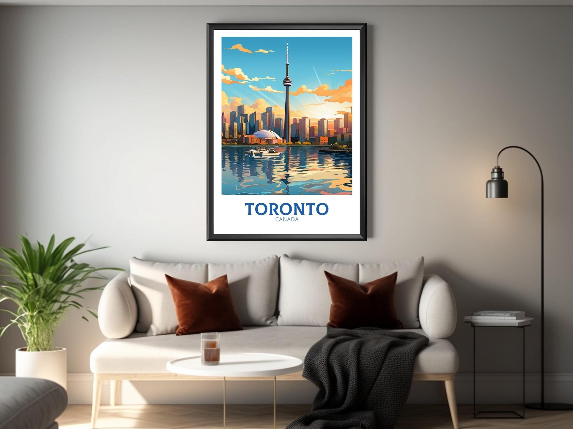 Toronto Travel Print | Toronto Poster | Illustration | Toronto Art | Toronto Wall Art | City Landscape | Canada Print | ID 545