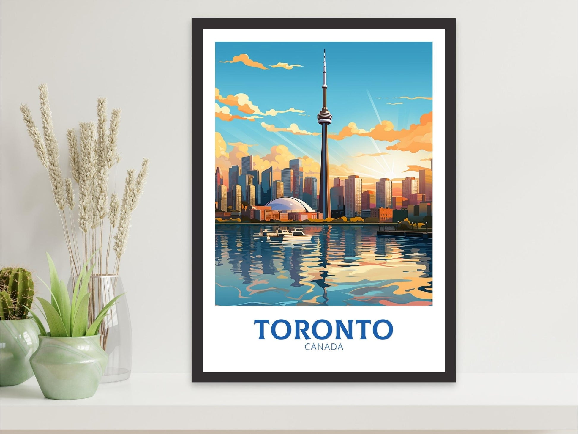 Toronto Travel Print | Toronto Poster | Illustration | Toronto Art | Toronto Wall Art | City Landscape | Canada Print | ID 545