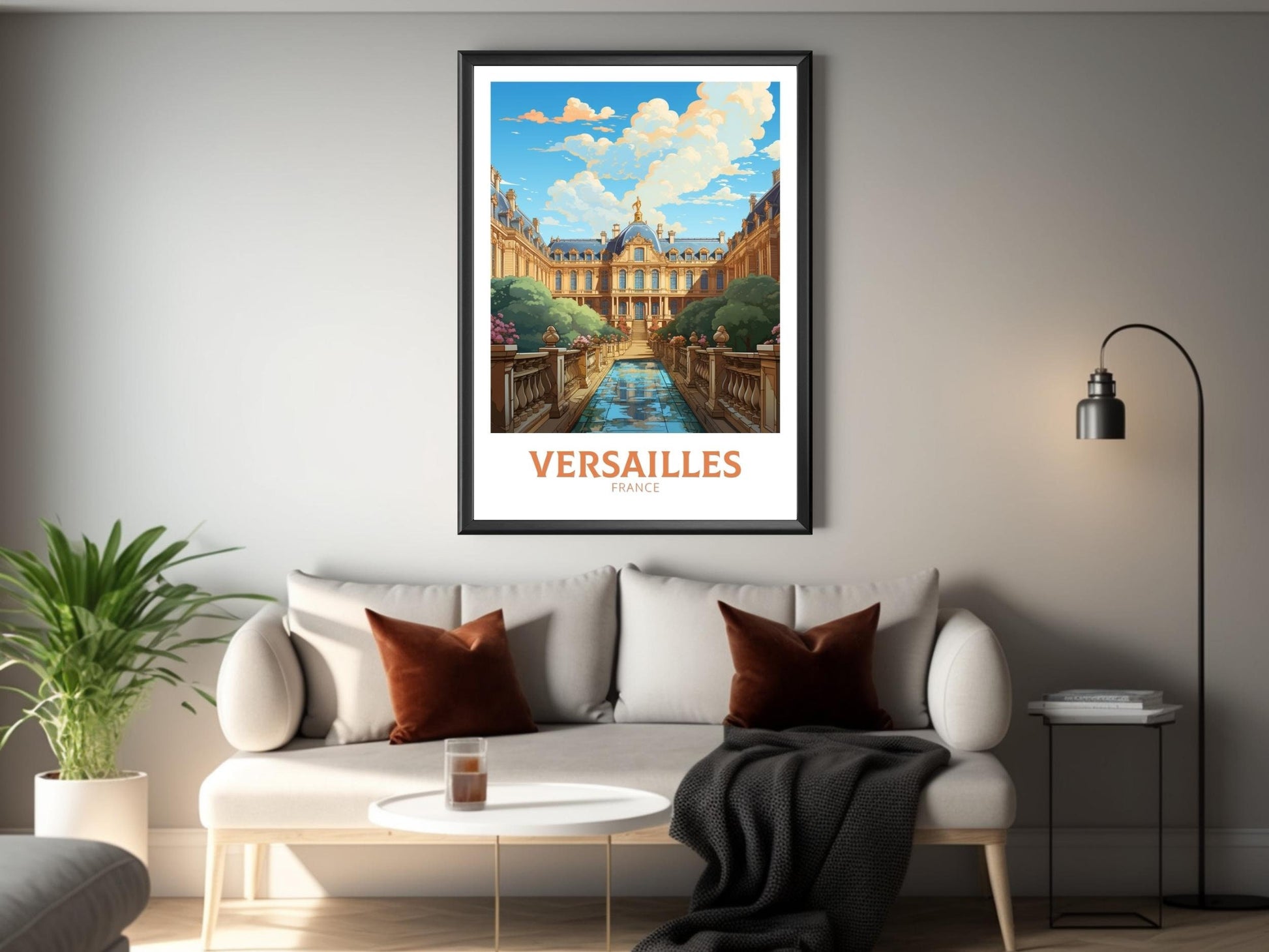 Versailles Print | Versailles Poster | Versailles Travel Print | Versailles Wall Art | France Print | Versailles Painting ID 555