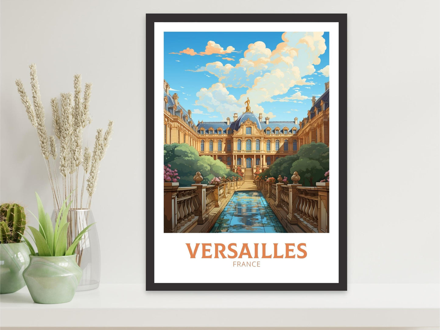Versailles Print | Versailles Poster | Versailles Travel Print | Versailles Wall Art | France Print | Versailles Painting ID 555