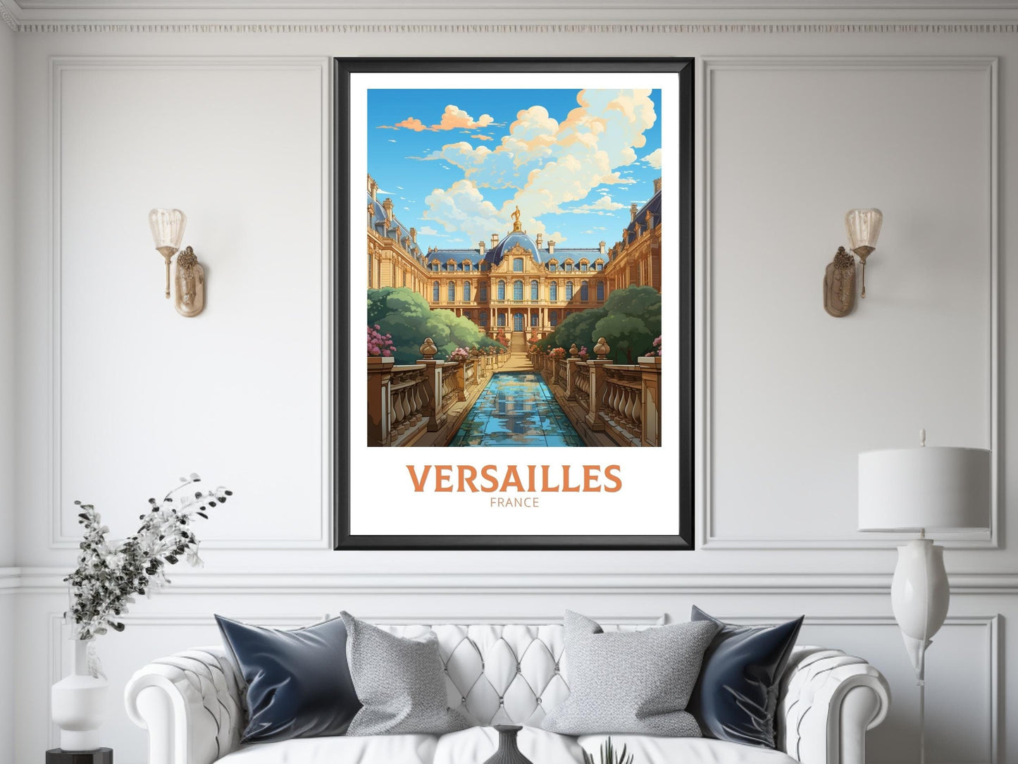 Versailles Print | Versailles Poster | Versailles Travel Print | Versailles Wall Art | France Print | Versailles Painting ID 555