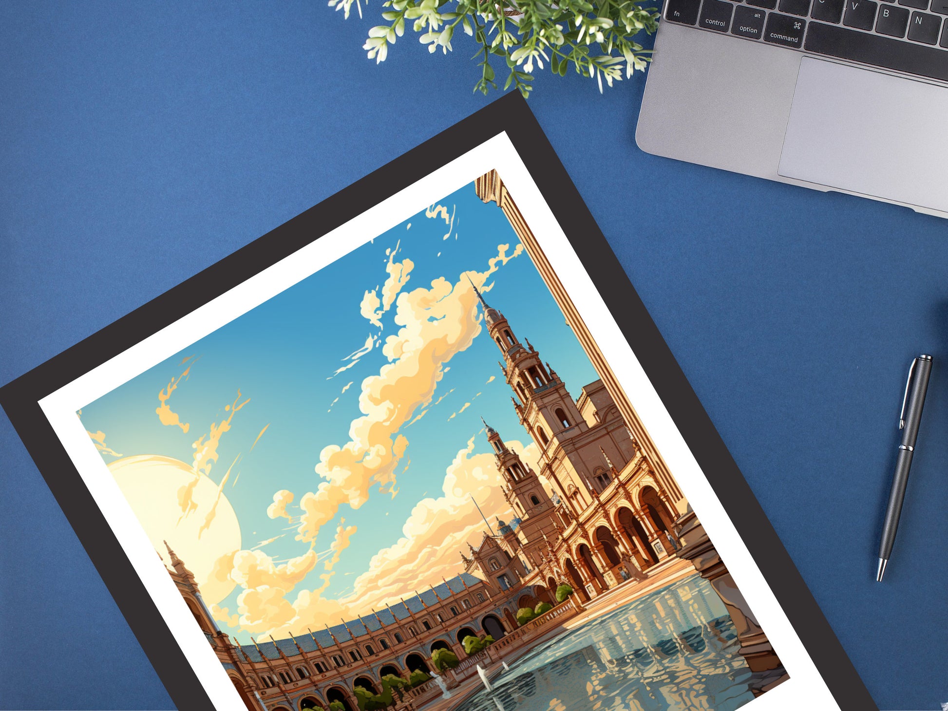 Seville Travel Poster | Seville Illustration | Seville Wall Art | Spain Poster | Seville Poster Design | Seville Spain Painting | ID 626