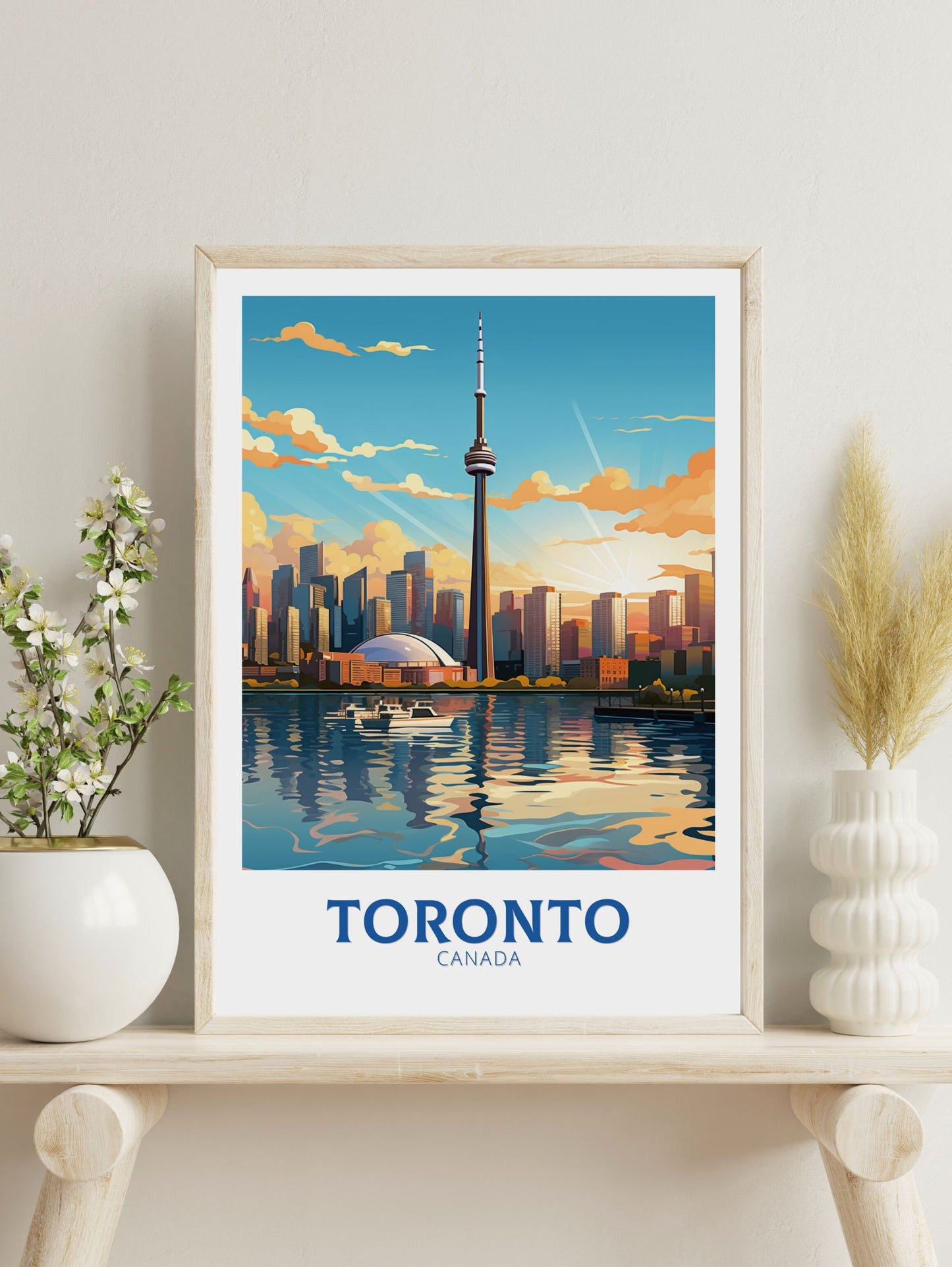 Toronto Travel Print | Toronto Poster | Illustration | Toronto Art | Toronto Wall Art | City Landscape | Canada Print | ID 545