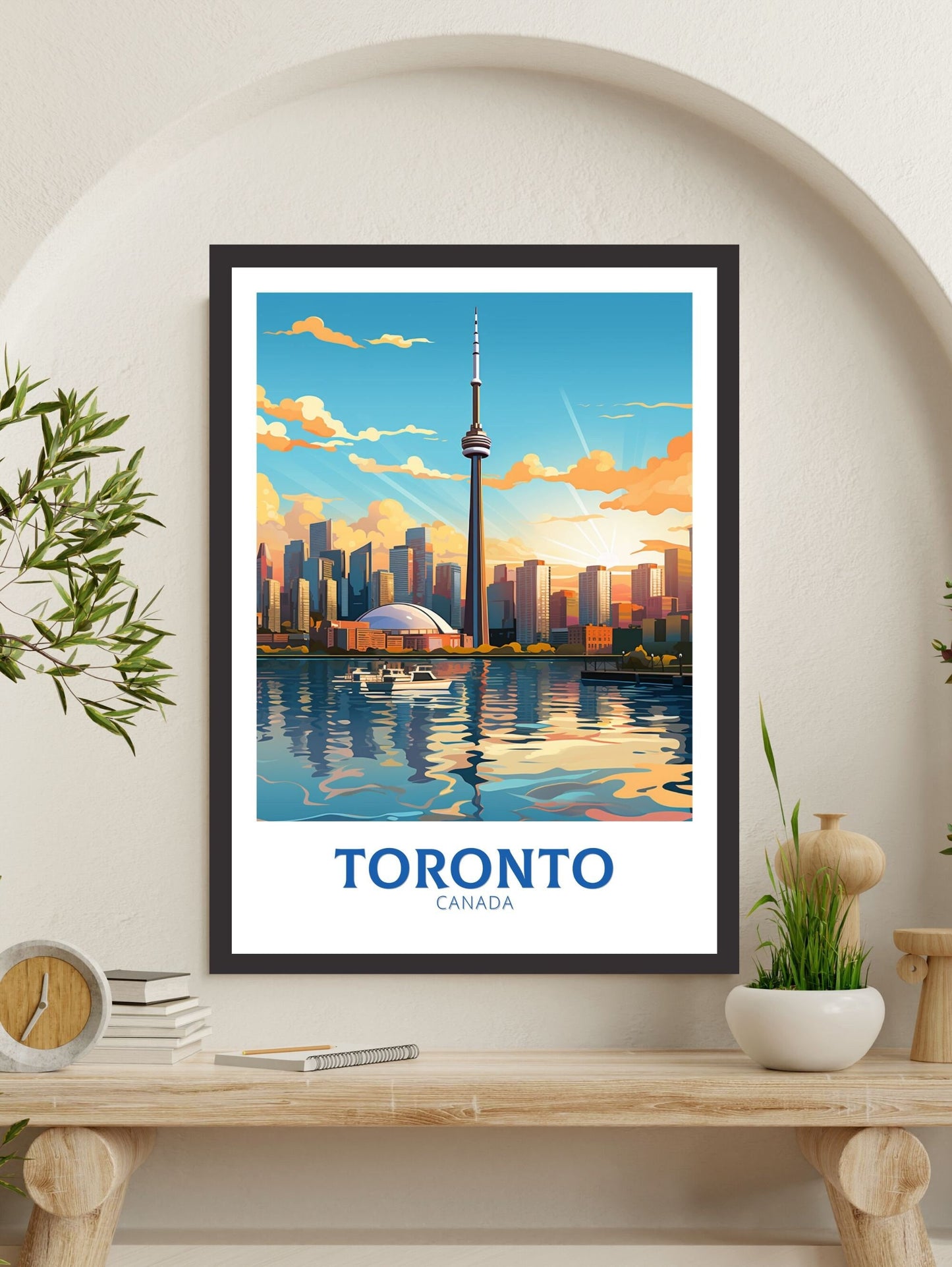 Toronto Travel Print | Toronto Poster | Illustration | Toronto Art | Toronto Wall Art | City Landscape | Canada Print | ID 545