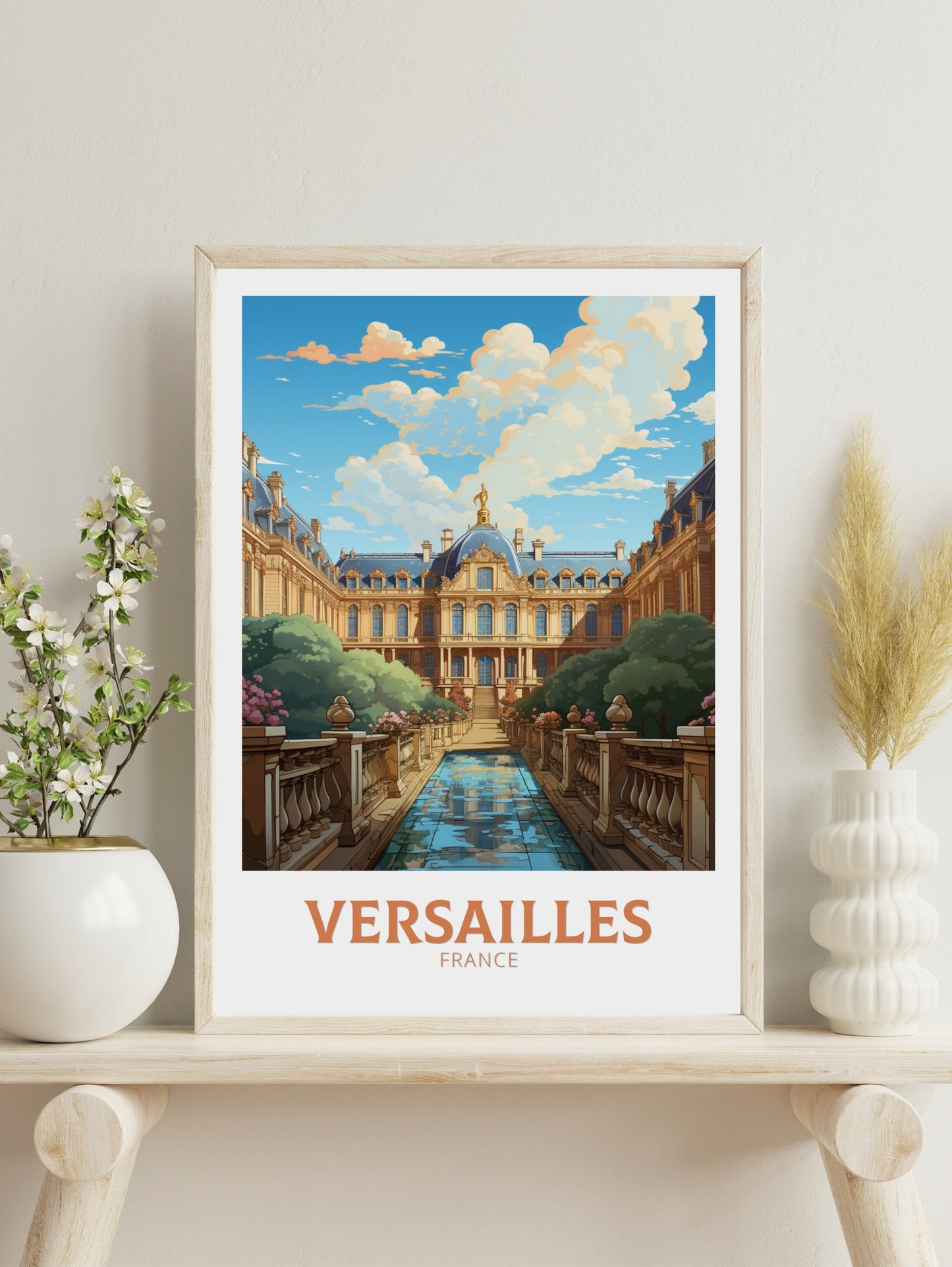 Versailles Print | Versailles Poster | Versailles Travel Print | Versailles Wall Art | France Print | Versailles Painting ID 555