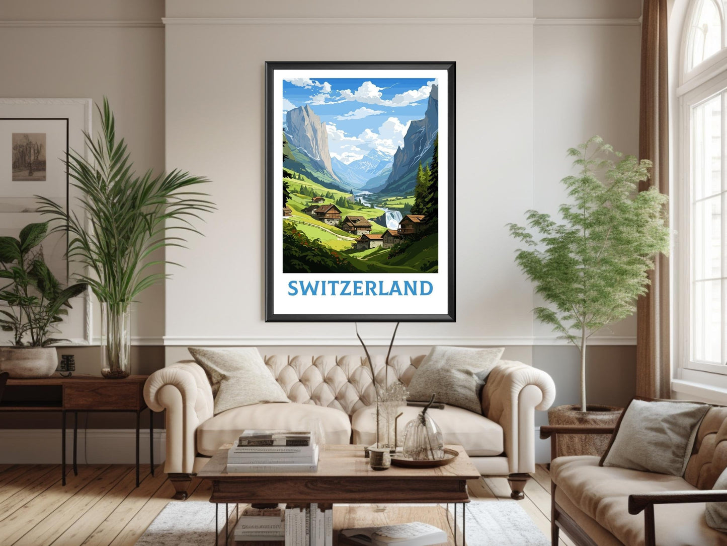 Switzerland Travel Print | Switzerland Travel Poster | Switzerland Illustration | Switzerland Wall Art | Switzerland Print | ID 777