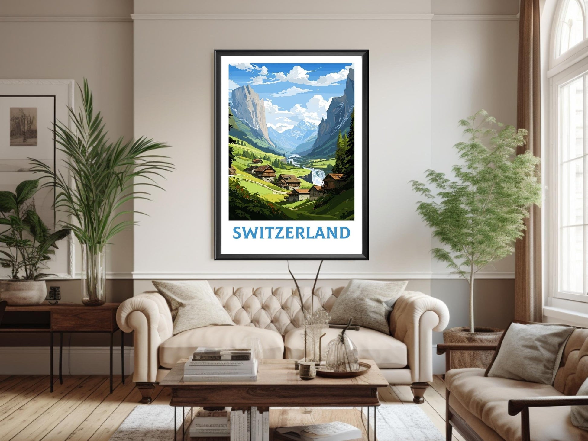 Switzerland Travel Print | Switzerland Travel Poster | Switzerland Illustration | Switzerland Wall Art | Switzerland Print | ID 777
