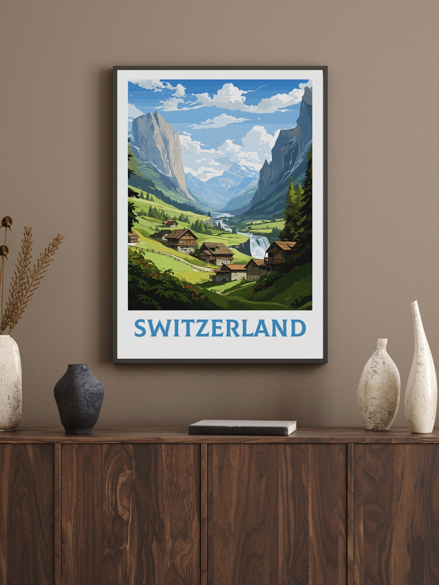 Switzerland Travel Print | Switzerland Travel Poster | Switzerland Illustration | Switzerland Wall Art | Switzerland Print | ID 777