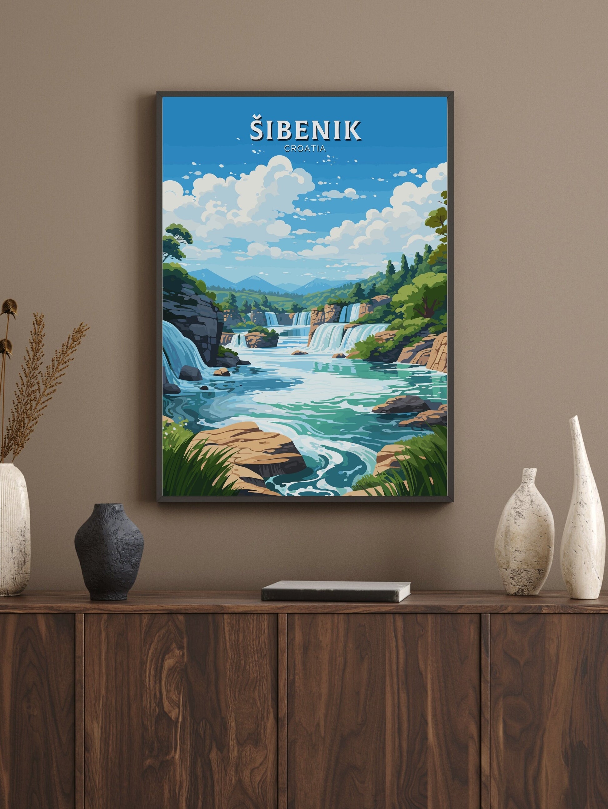 Sibenik Travel Poster | Sibenik Illustration | Sibenik Wall Art | Croatia Print | Sibenik Print | Sibenik Croatia Poster | ID 684