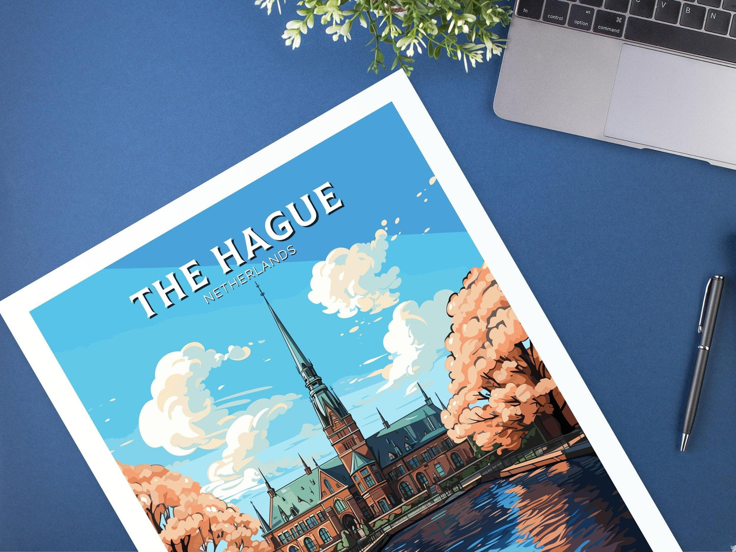 The Hague Poster | The Hague Travel Poster | The Hague Wall Art | Netherlands Print | The Hague Binnenhof | The Hague Print | ID 707