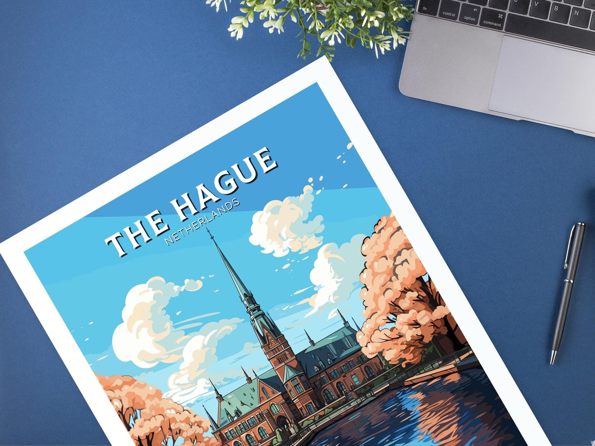 The Hague Poster | The Hague Travel Poster | The Hague Wall Art | Netherlands Print | The Hague Binnenhof | The Hague Print | ID 707
