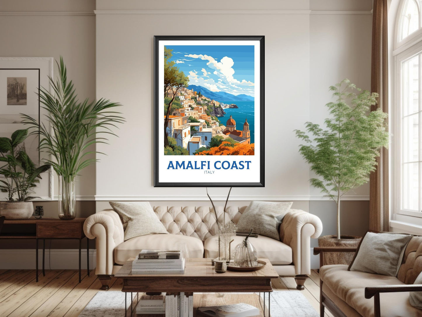 Amalfi Coast Print | Amalfi Coast Poster | Travel Gifts | Italy Travel Print | Italy Poster | Housewarming Gift | Travel City Poster | ID 121