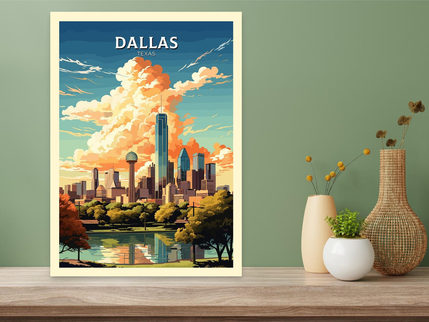 Dallas Poster | Dallas Travel Print | Dallas Texas Print | Dallas Wall Art | USA print | Texas City Poster | Wall Art | ID 792
