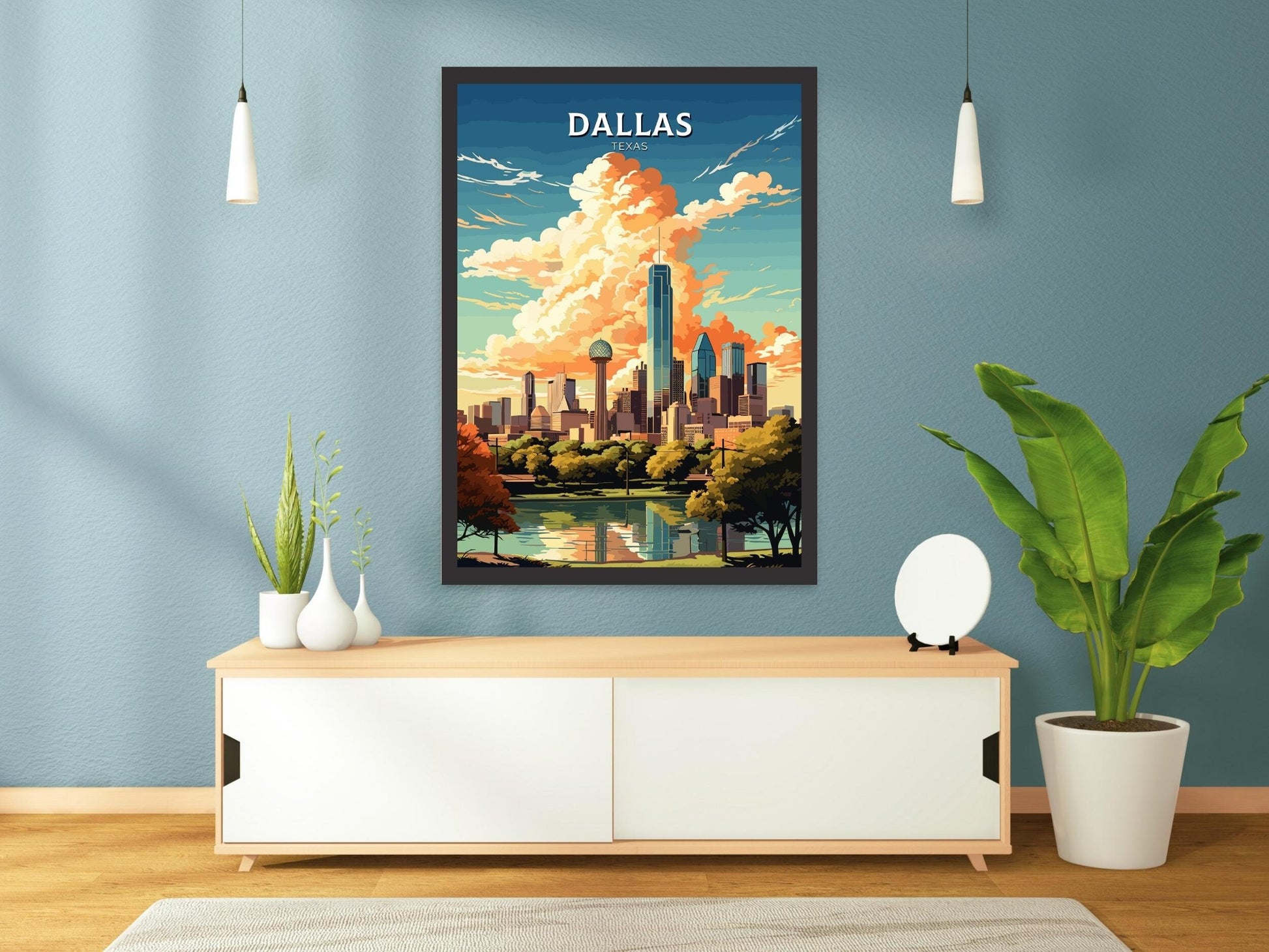 Dallas Poster | Dallas Travel Print | Dallas Texas Print | Dallas Wall Art | USA print | Texas City Poster | Wall Art | ID 792
