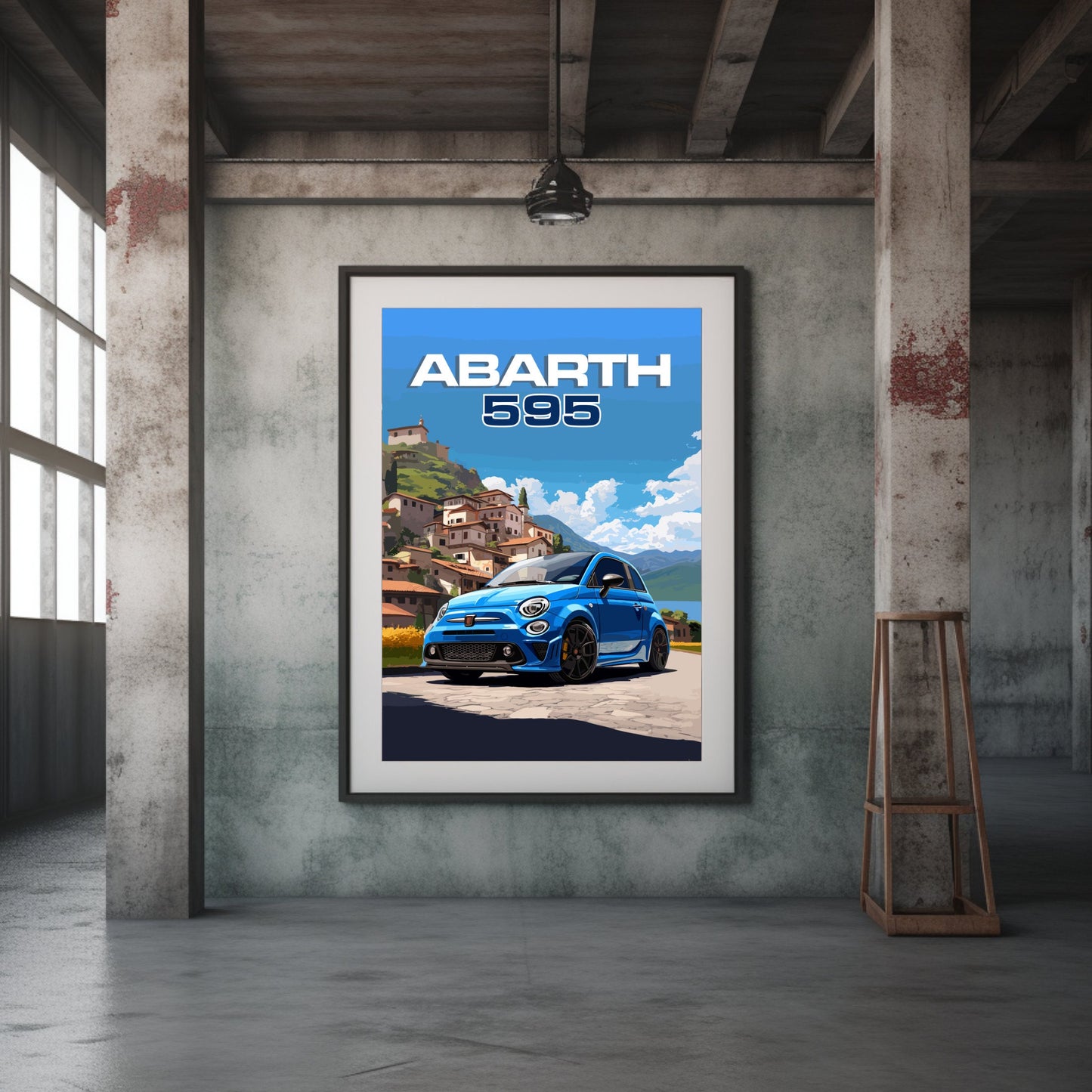 Abarth 595 Car Print