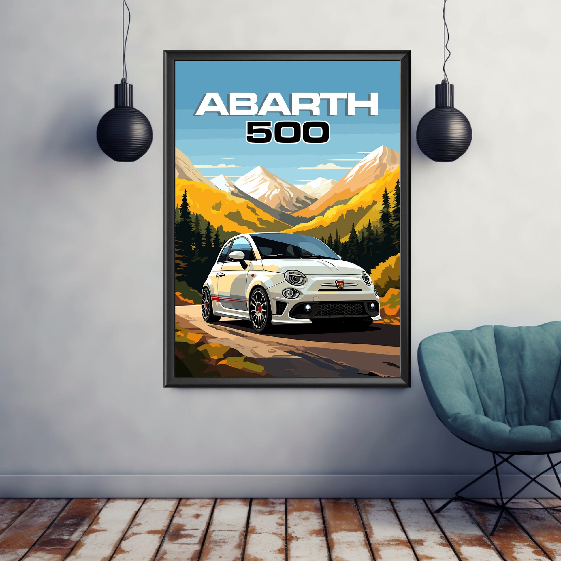 Abarth 500 Car Print
