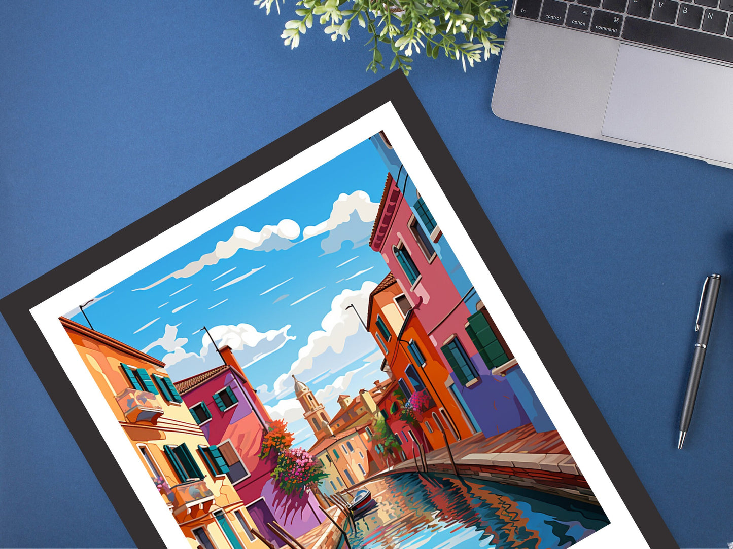 Burano Italy Poster | Italy Illustration | Travel Gifts | Burano Coast Poster | Italy Print | Housewarming Gift | Burano City Print | ID 876
