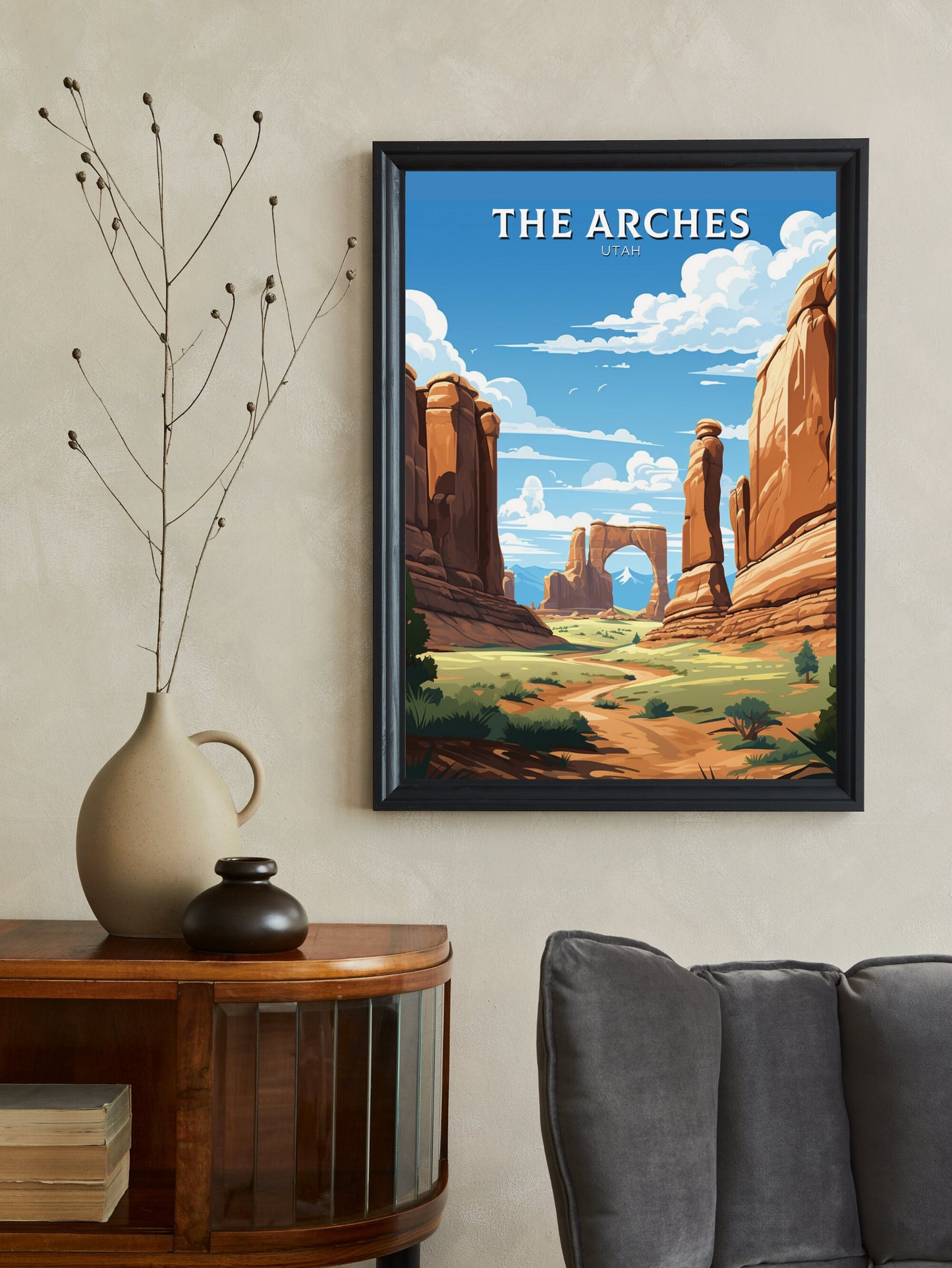 Arches National Park Poster | Arches National Park Print | Arches National Park Illustration | Utah Travel Print | Arches Utah Art | ID 910