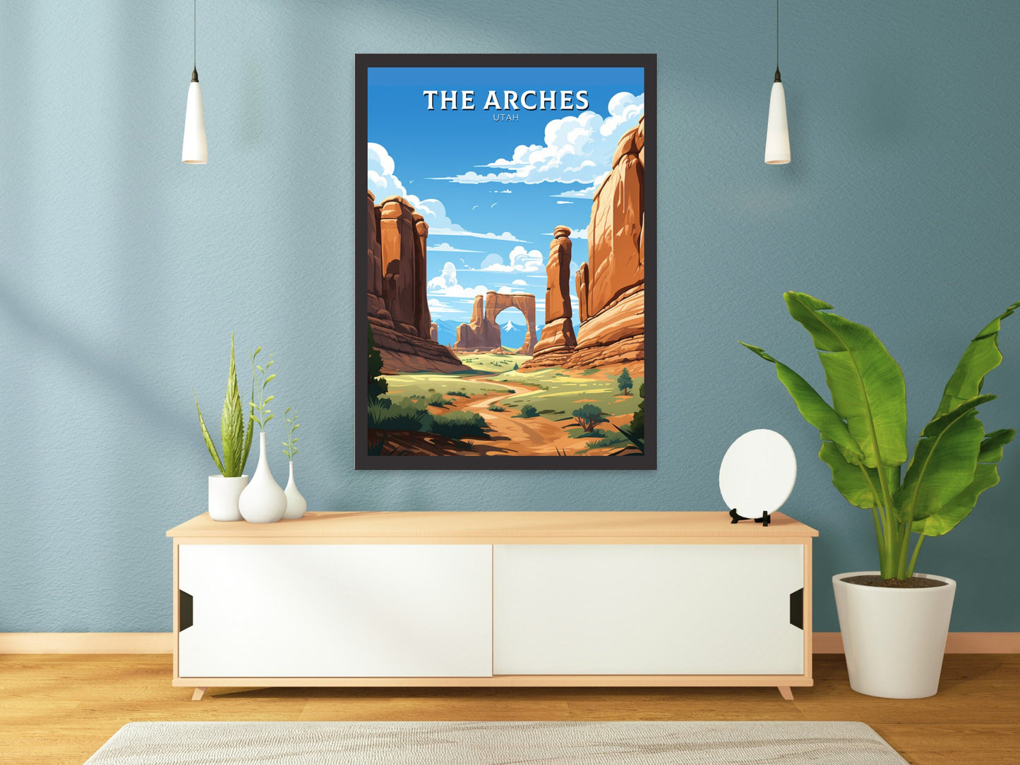 Arches National Park Poster | Arches National Park Print | Arches National Park Illustration | Utah Travel Print | Arches Utah Art | ID 910