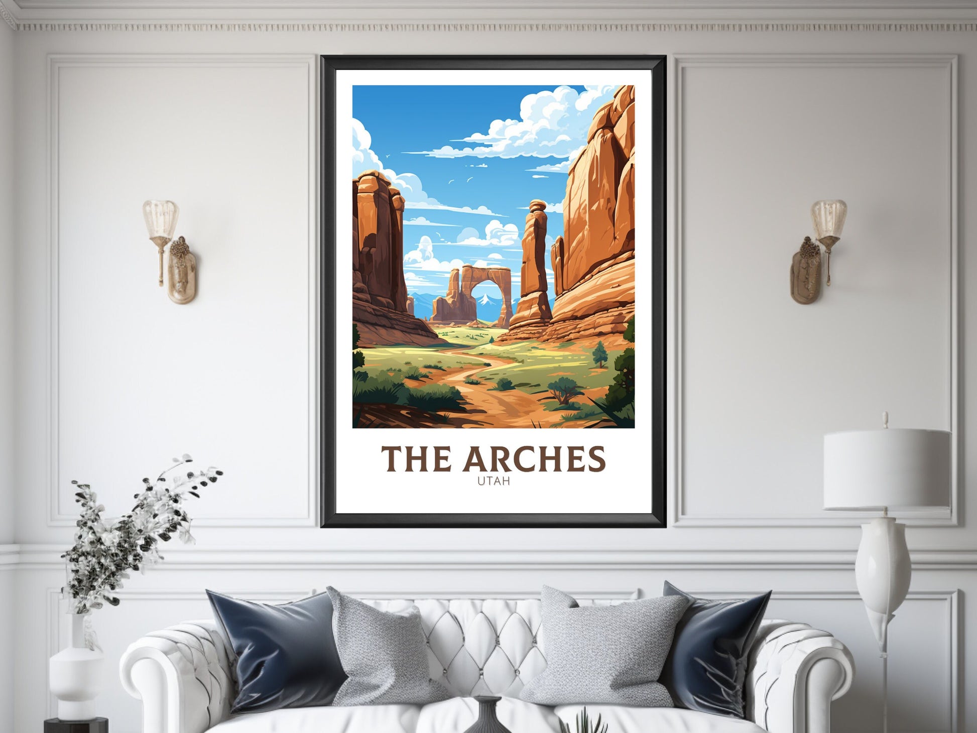 Arches National Park Print | Arches National Park Poster | Arches National Park Illustration | Utah Travel Print | Arches Utah Art | ID 915