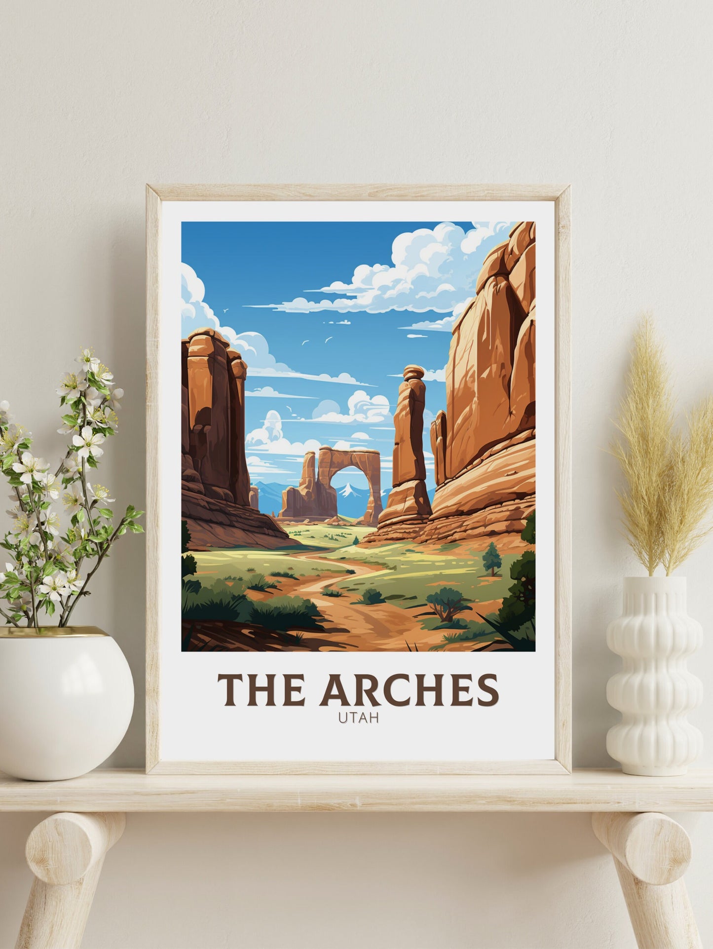 Arches National Park Print | Arches National Park Poster | Arches National Park Illustration | Utah Travel Print | Arches Utah Art | ID 915