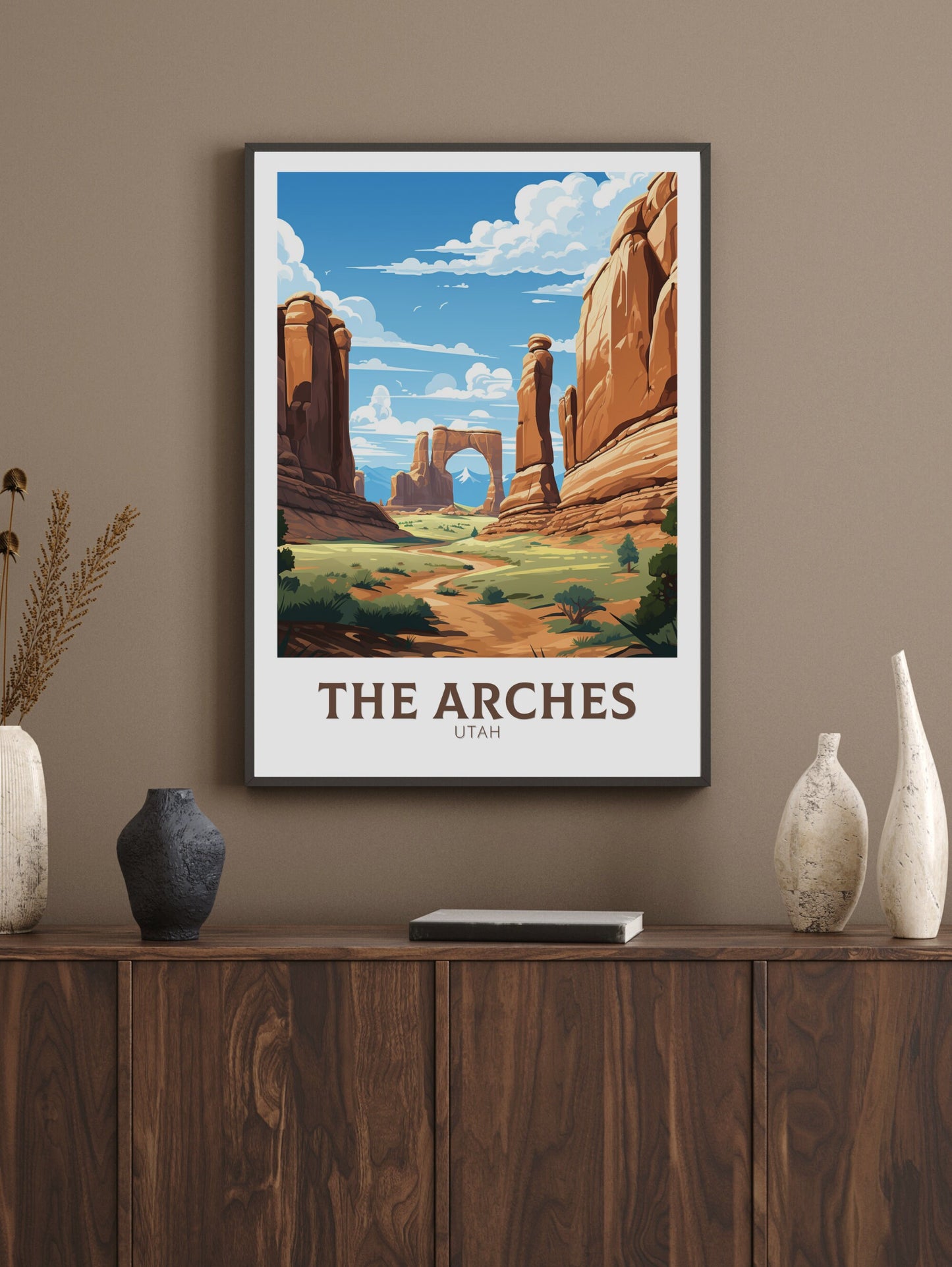 Arches National Park Print | Arches National Park Poster | Arches National Park Illustration | Utah Travel Print | Arches Utah Art | ID 915