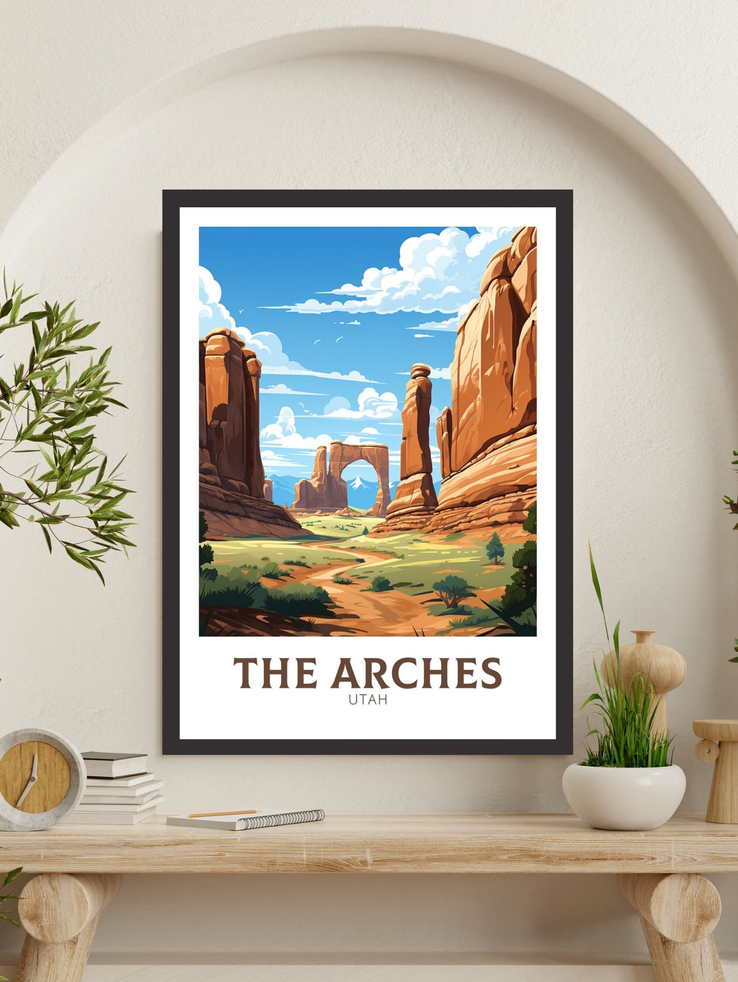 Arches National Park Print | Arches National Park Poster | Arches National Park Illustration | Utah Travel Print | Arches Utah Art | ID 915