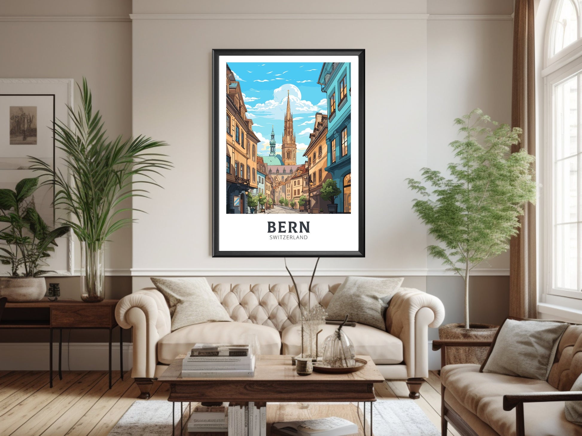 Bern Travel Print | Bern Travel Poster | Bern Illustration | Bern Wall Art | Switzerland Poster | Bern Artwork | Switzerland Print | ID 833