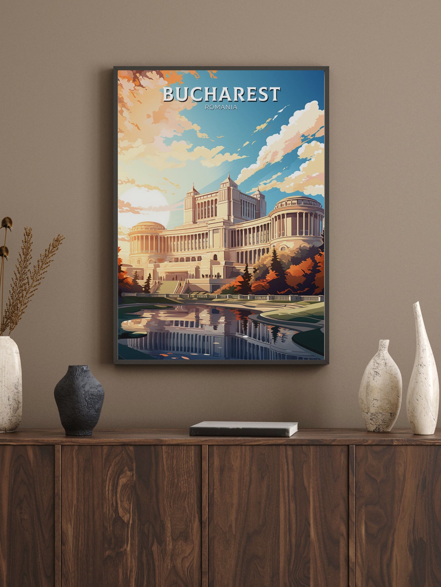 Bucharest Travel Poster | Bucharest Romania Illustration | Bucharest Wall Art | Romania Poster | Bucharest Travel Print | ID 892