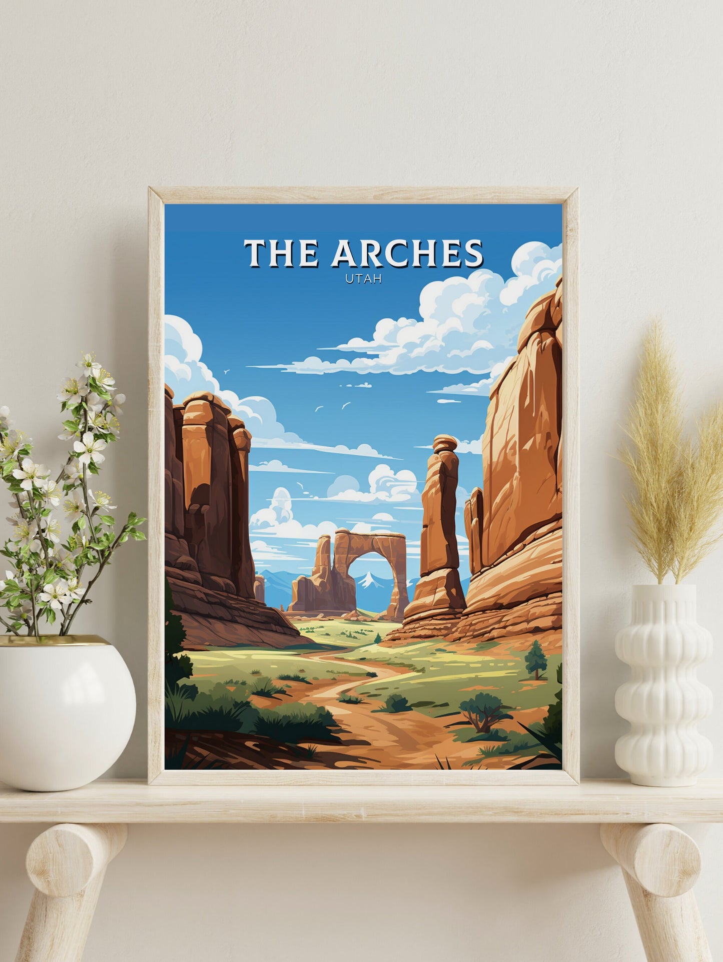 Arches National Park Poster | Arches National Park Print | Arches National Park Illustration | Utah Travel Print | Arches Utah Art | ID 910