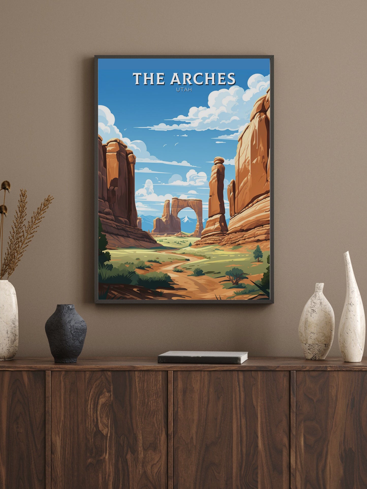 Arches National Park Poster | Arches National Park Print | Arches National Park Illustration | Utah Travel Print | Arches Utah Art | ID 910