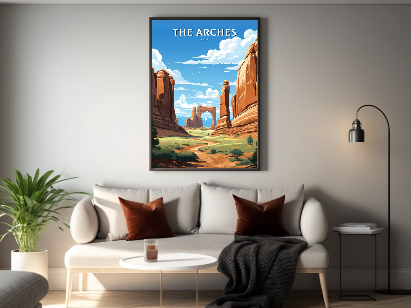 Arches National Park Poster | Arches National Park Print | Arches National Park Illustration | Utah Travel Print | Arches Utah Art | ID 910