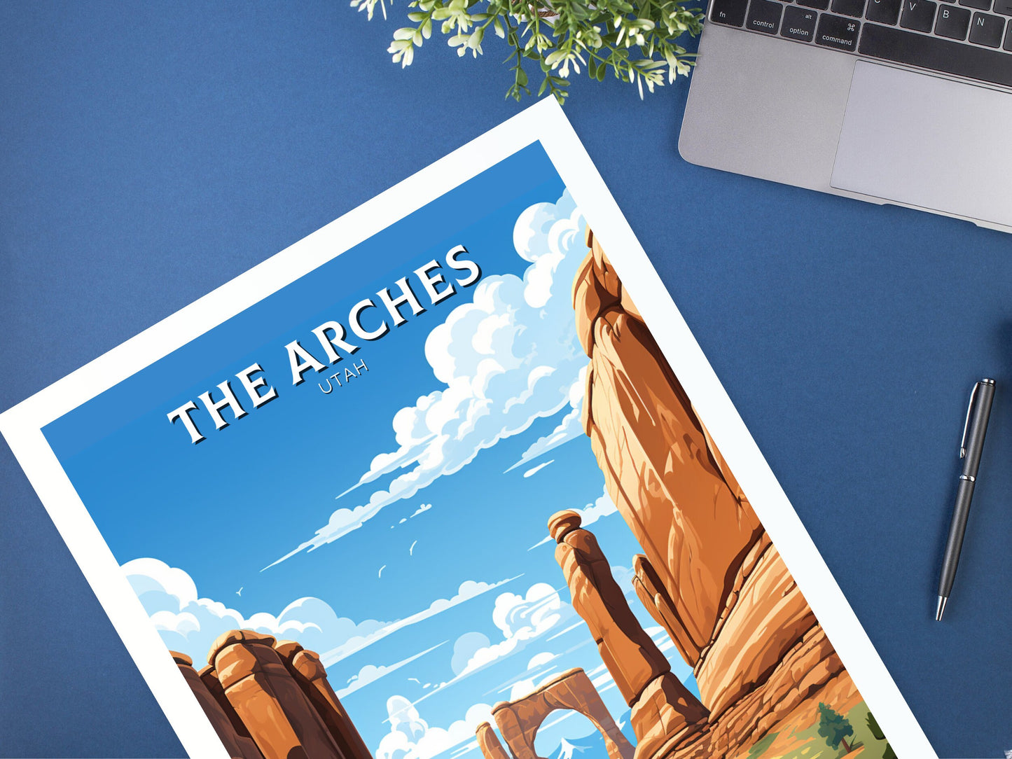 Arches National Park Poster | Arches National Park Print | Arches National Park Illustration | Utah Travel Print | Arches Utah Art | ID 910