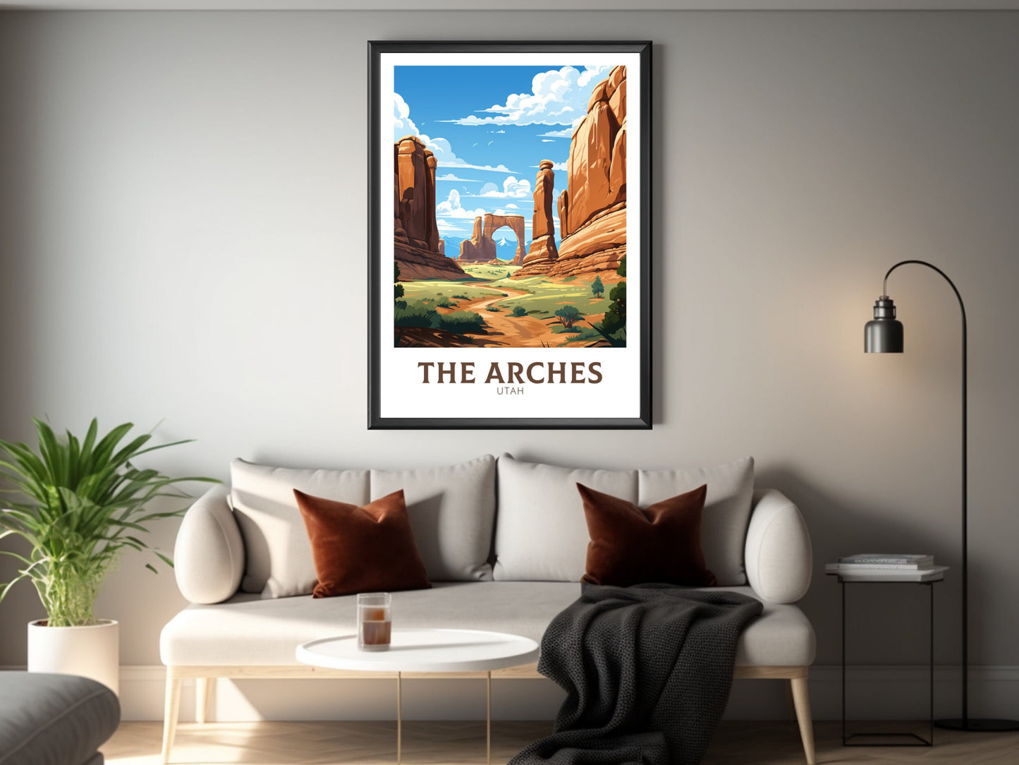 Arches National Park Print | Arches National Park Poster | Arches National Park Illustration | Utah Travel Print | Arches Utah Art | ID 915
