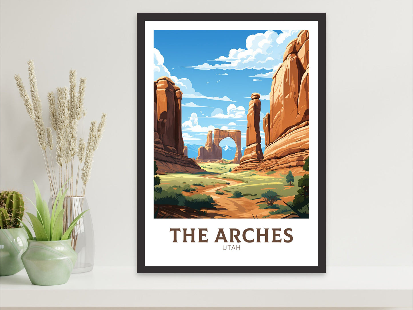 Arches National Park Print | Arches National Park Poster | Arches National Park Illustration | Utah Travel Print | Arches Utah Art | ID 915