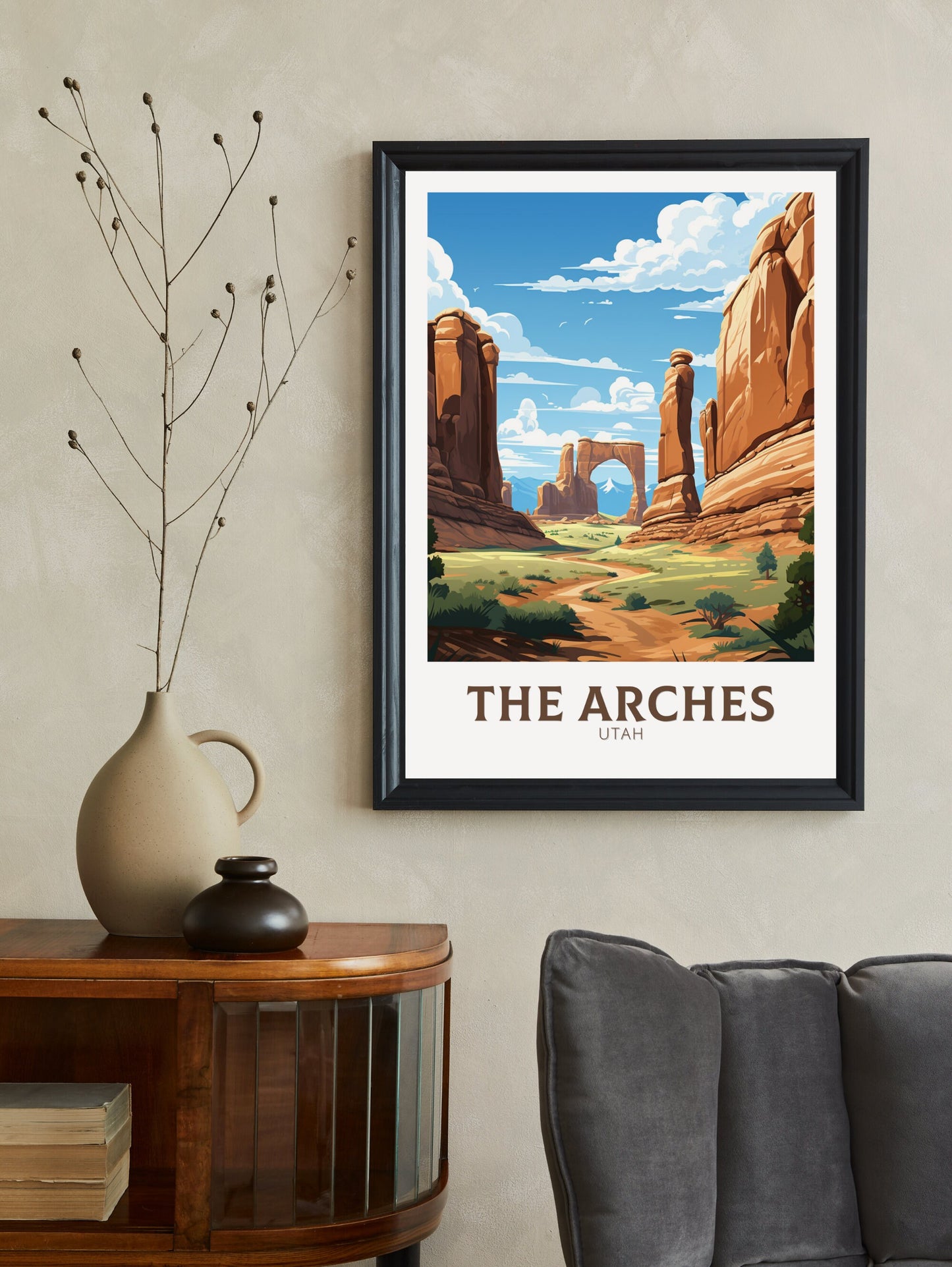 Arches National Park Print | Arches National Park Poster | Arches National Park Illustration | Utah Travel Print | Arches Utah Art | ID 915