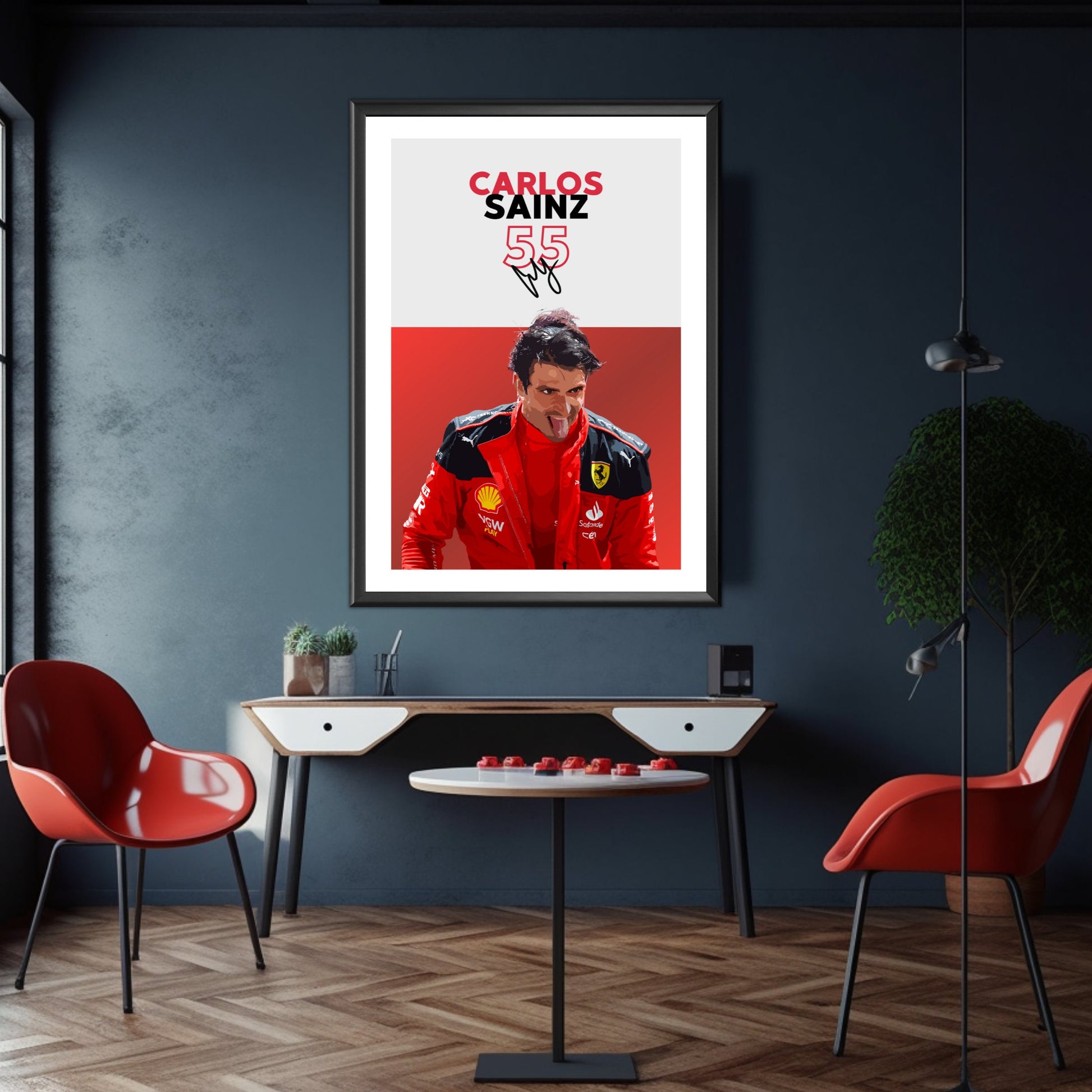 Carlos Sainz Print, F1 Poster