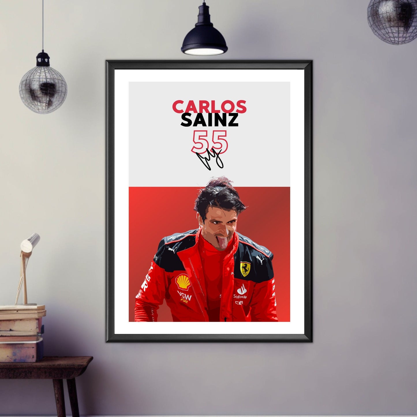 Carlos Sainz Print, F1 Poster