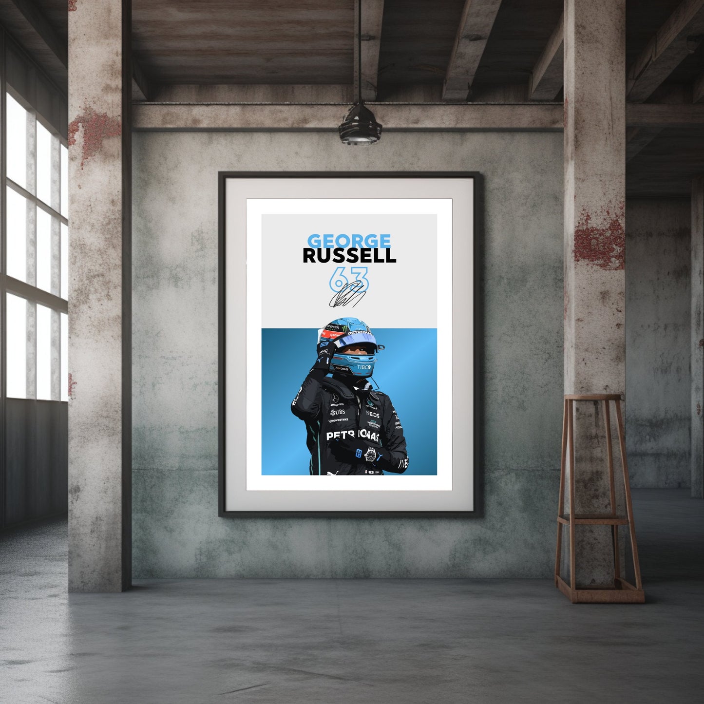 George Russell Poster, F1 Print
