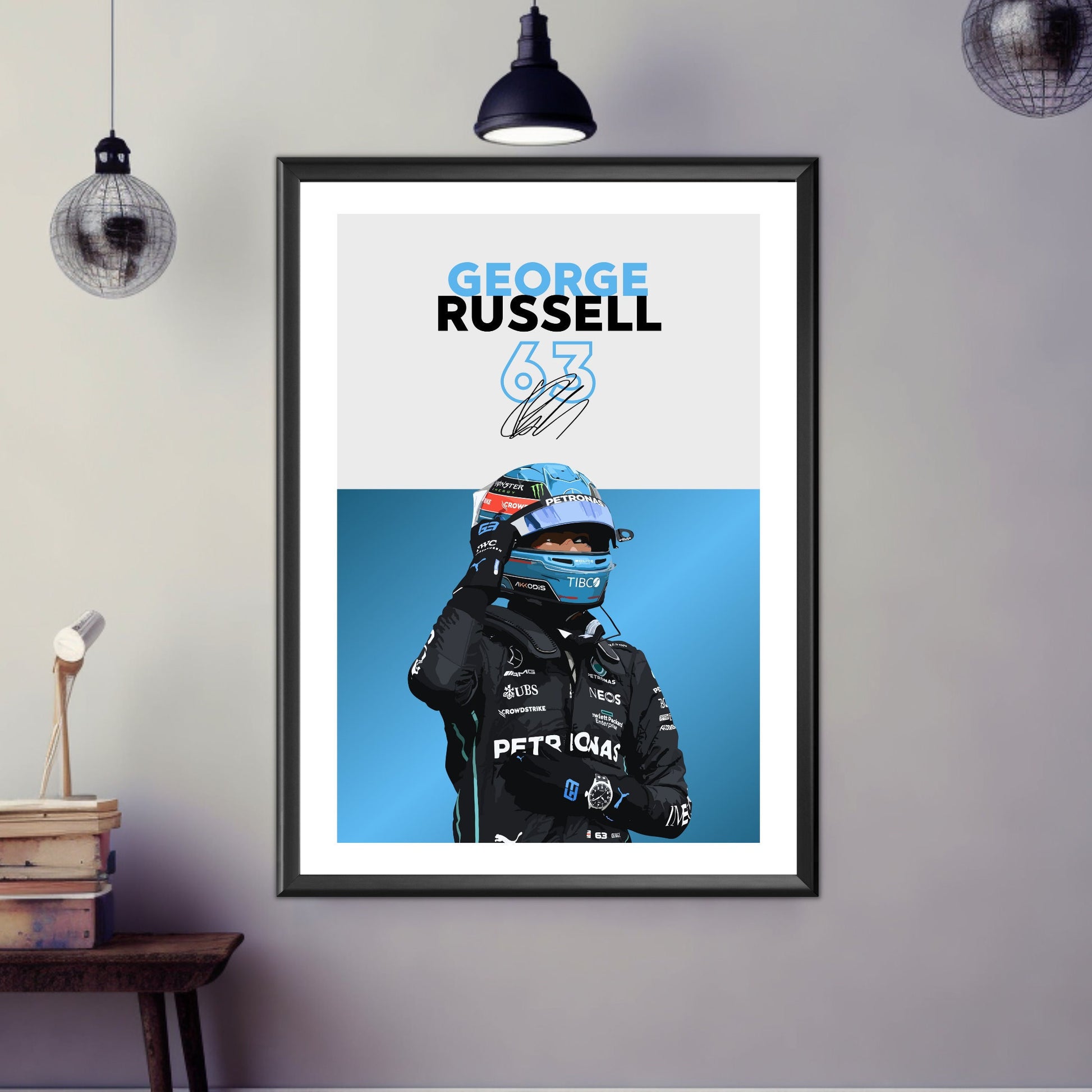 George Russell Poster, F1 Print